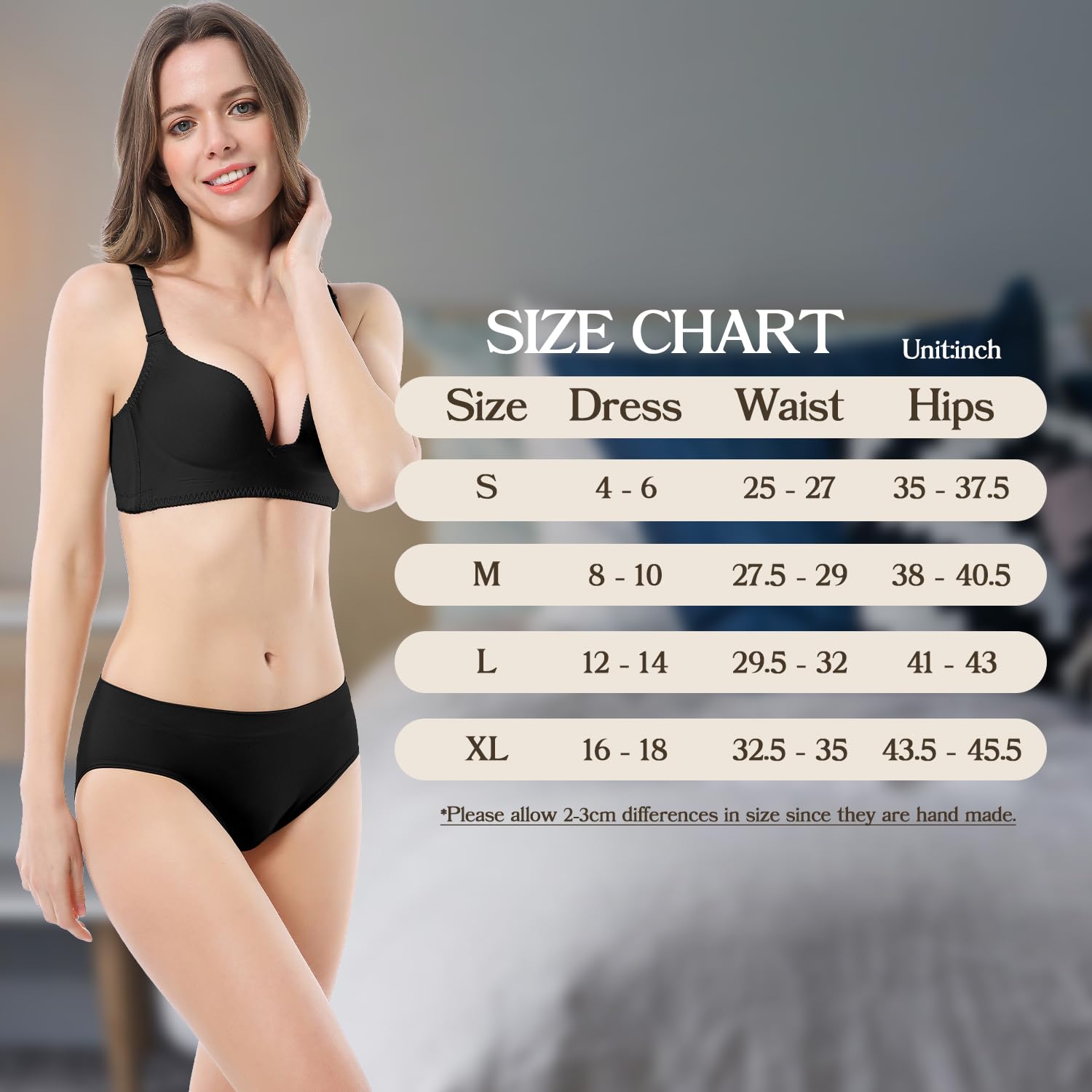 Womens Bikini Panties Seamless Underwear, Soft Stretch Cheekini Hipster Briefs 6 Pack (Black L)