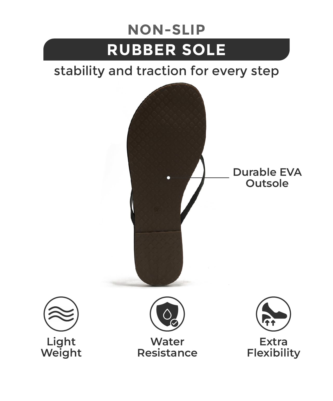 Project Cloud Flip Flops for Women - Memory Foam Flats Summer Sandals for Women 2025 - Vegan Leather Lightweight Womens Sandals Summer Beach Essentials Slides (Foundations, Black, 8)