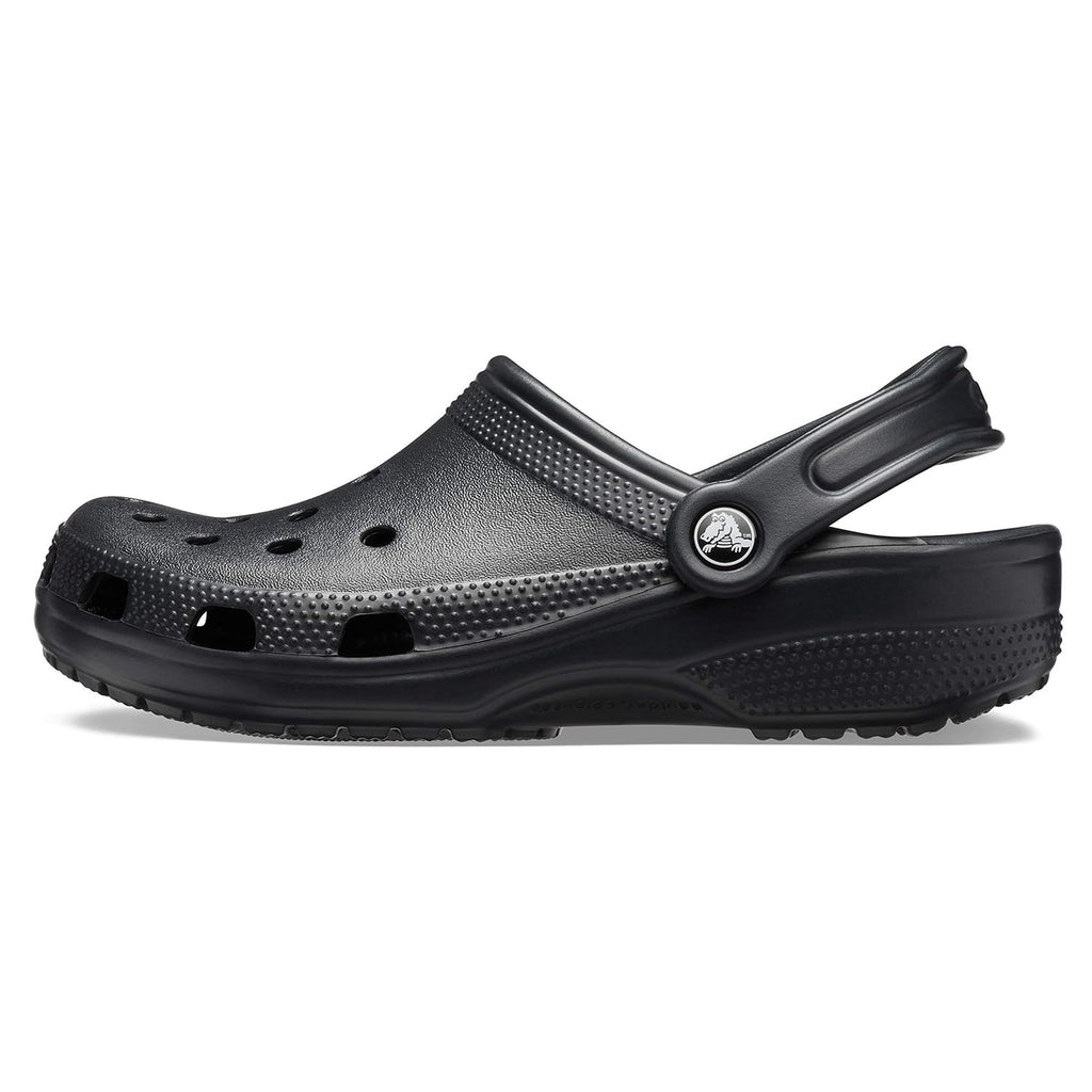 Crocs Unisex-Adult Classic Clogs, Black, 9 Men/11 Women