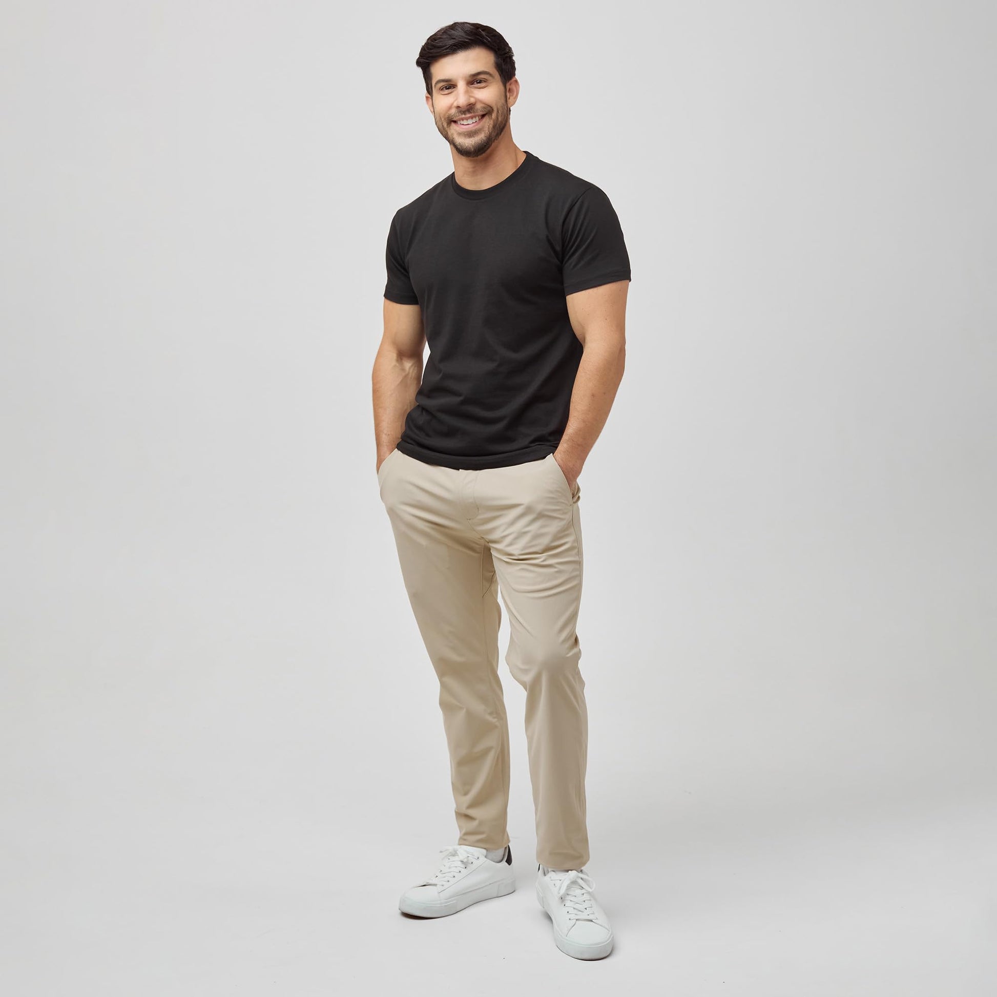 Fresh Clean Threads Men's T-Shirts 4-Pack Short Sleeve Crew Neck Premium Tees - Fitted Style, Soft Cotton-Poly Fabric, Tag-Free Comfort