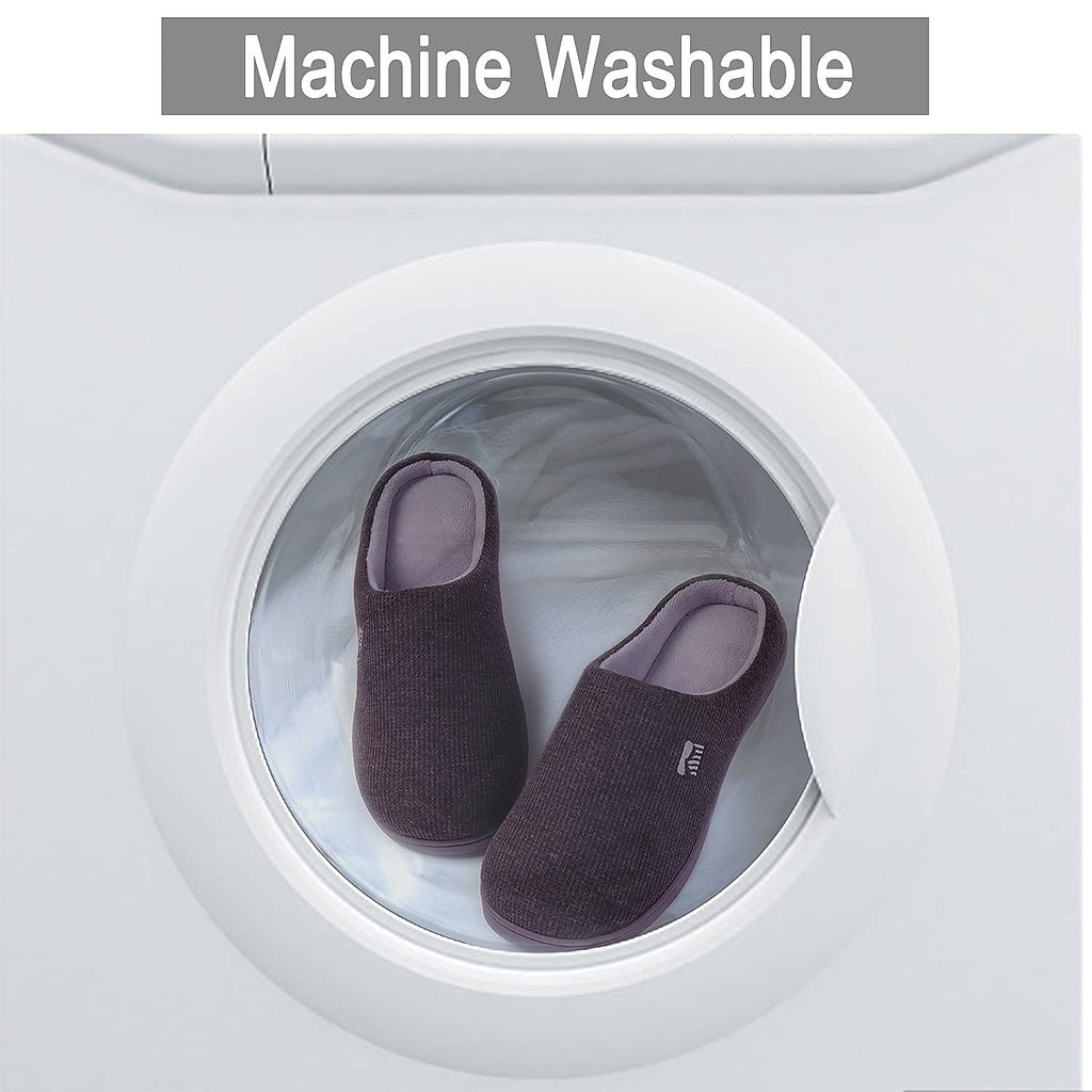 RockDove Women's Original Two-Tone Memory Foam Slipper, Size 9-10 US Women, Eggplant