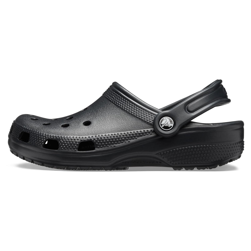Crocs Unisex-Adult Classic Clogs, Black, 9 Men/11 Women