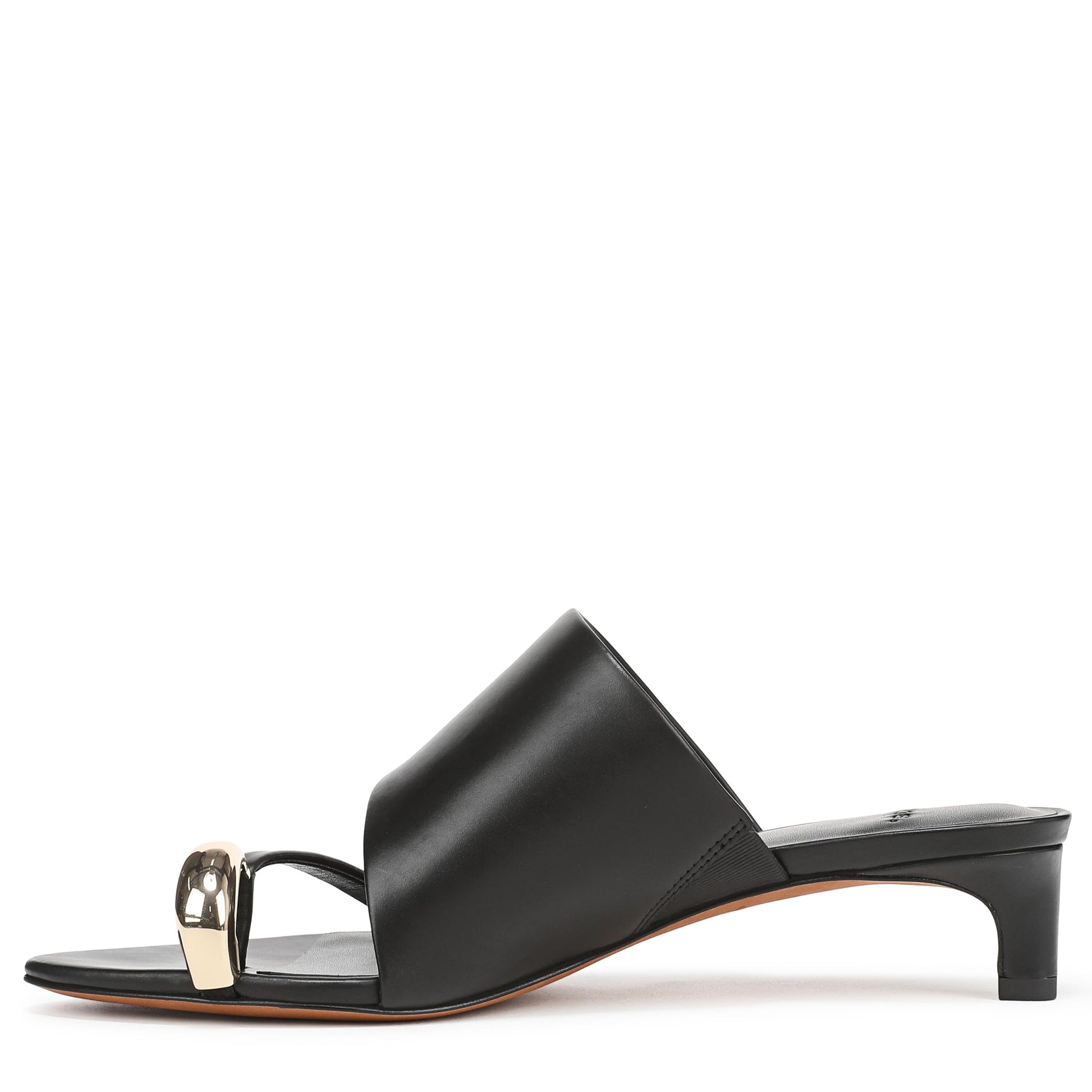 Vince Womens Suzie Slide Sandal Black Leather 8 M