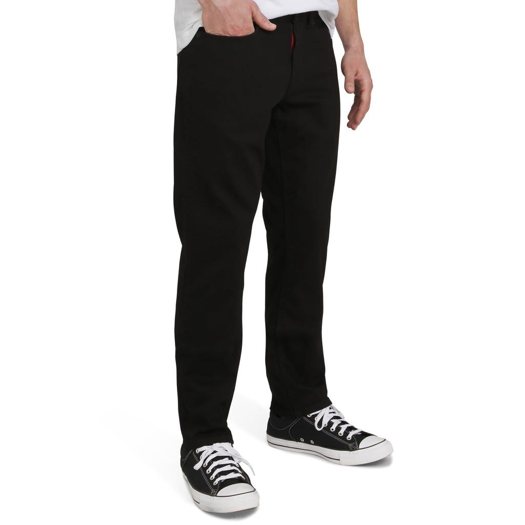 Quiksilver Men's 5 Pocket Straight Fit Stretch Waist Denim Jeans, Jet Black