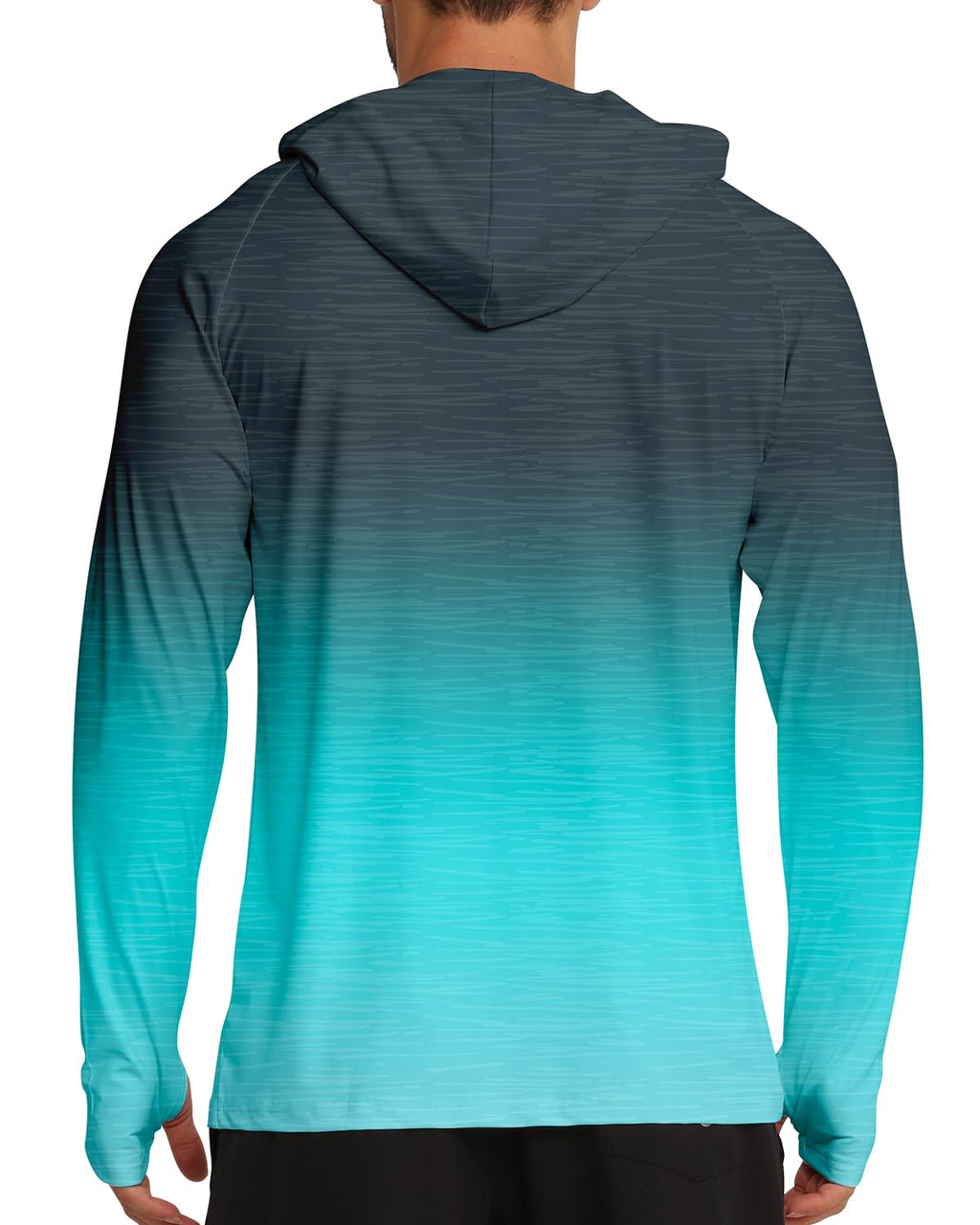 APTRO Men's UPF 50+ Sun Protection Long Sleeve Hoodie Shirts UV Outdoor Fishing Shirts SPF Rash Guard Shirts for Men MS17 Gradient Green L