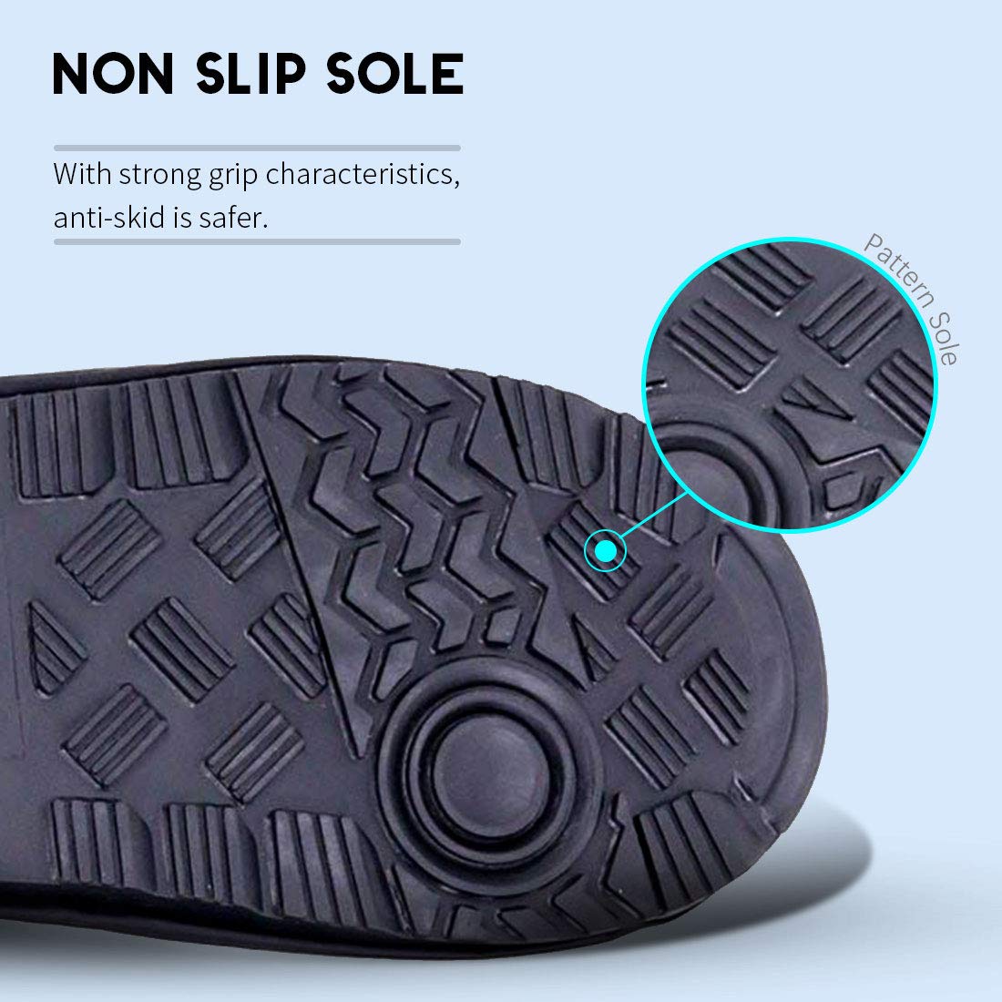 Hilitchi Black Men Waterproof Rainstorm Rainy Day Rain Suit Raingear Motorcycle Outdoor Protective Gear Rain Boot Shoe Cover Zipper US 10 11 Euro 44 45 Black