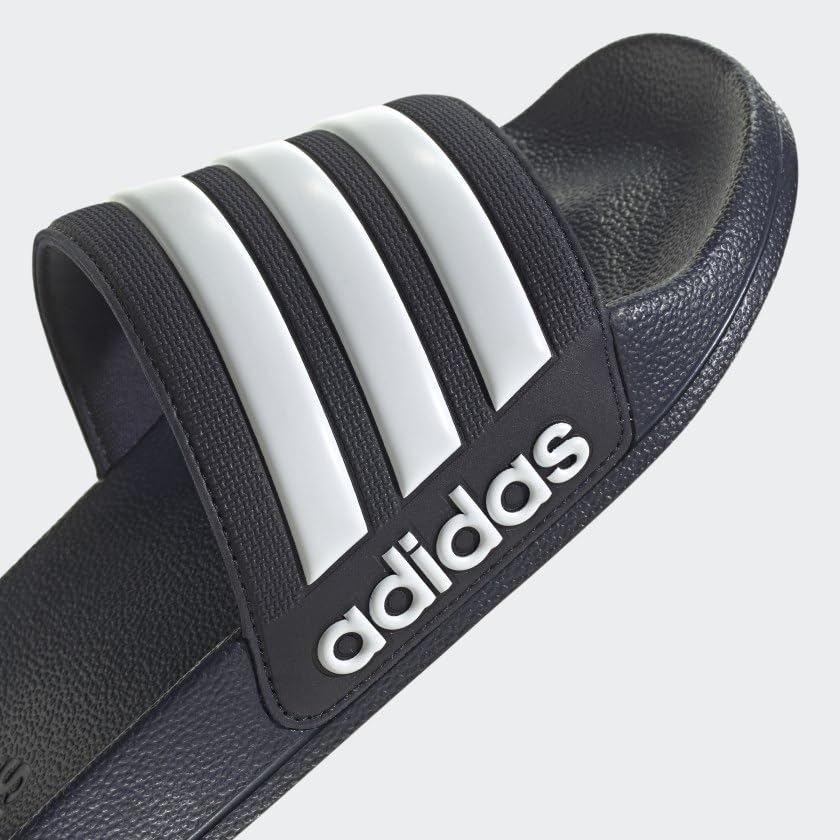 adidas Unisex Adilette Shower Slides Sandal, Legend Ink/White/Legend Ink, 10 US Men