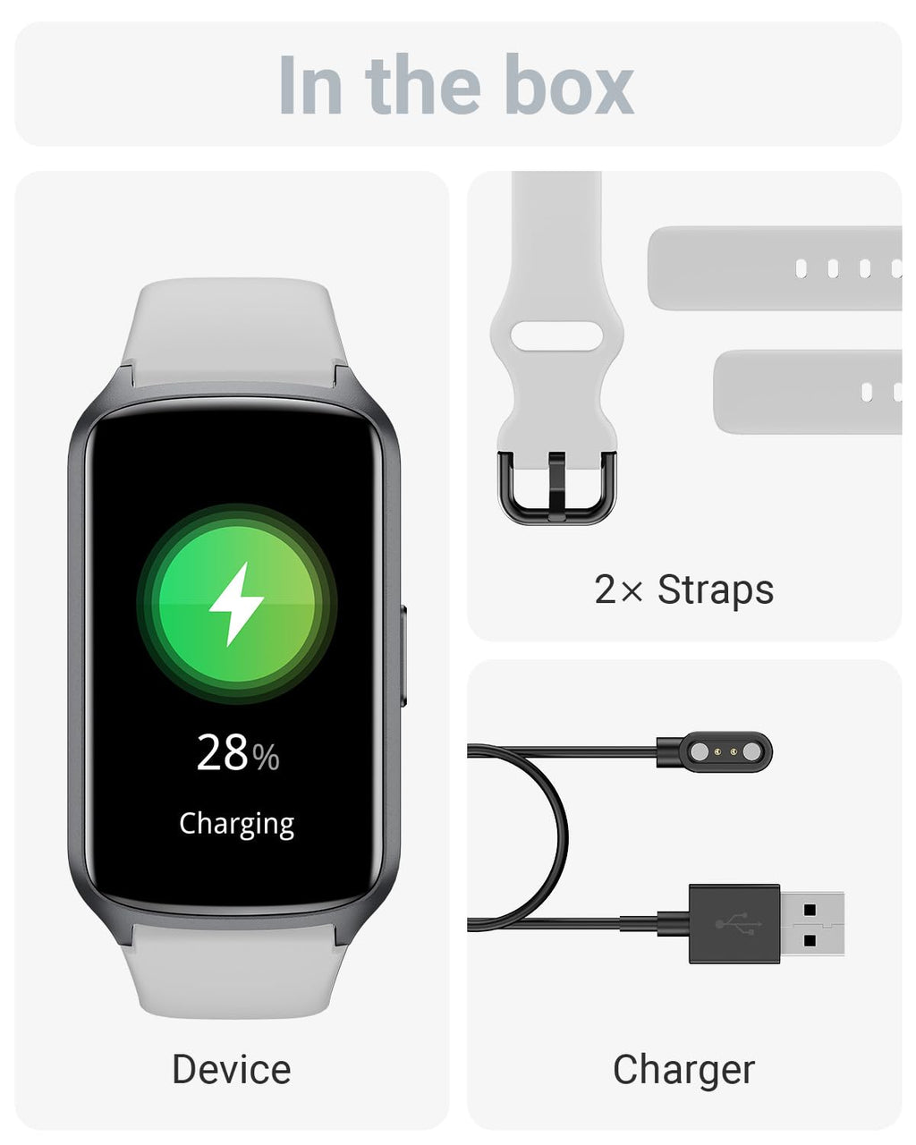 Amzhero Health Fitness Tracker with 24/7 Heart Rate, Blood Oxygen, Blood Pressure, Sleep Tracker, 5ATM Waterproof Activity Trackers with Step Tracker, Pedometer (S & L Bands Included)