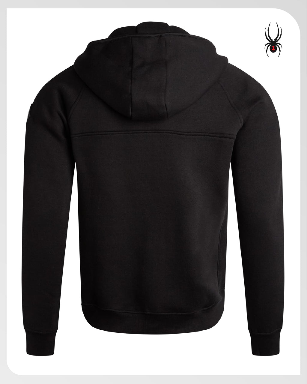 Spyder Mens Zip Up Hoodie - UPF30+ Super Soft Fleece Sweatshirt, Warm Athletic Hoodies for Men with Secure Zip Pockets (S-XL), Size Large, Jet Black