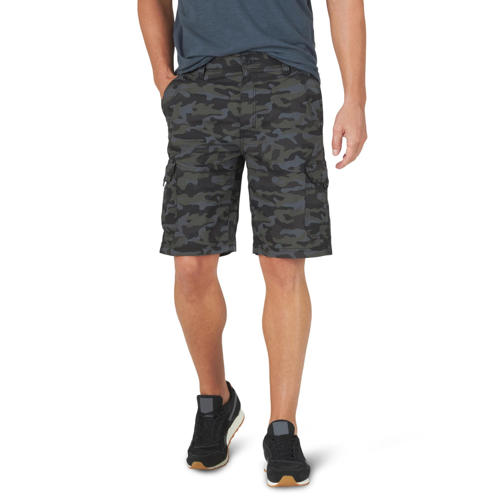 Lee Men's Extreme Motion Crossroad Cargo Short, Black Camo, 34