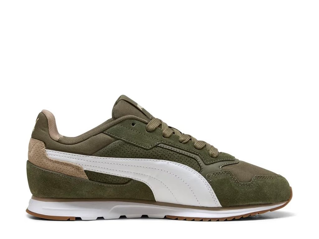 PUMA Men's ST Miler Shoes Sneaker, Loden Green-White-Gum AH25, 9.5
