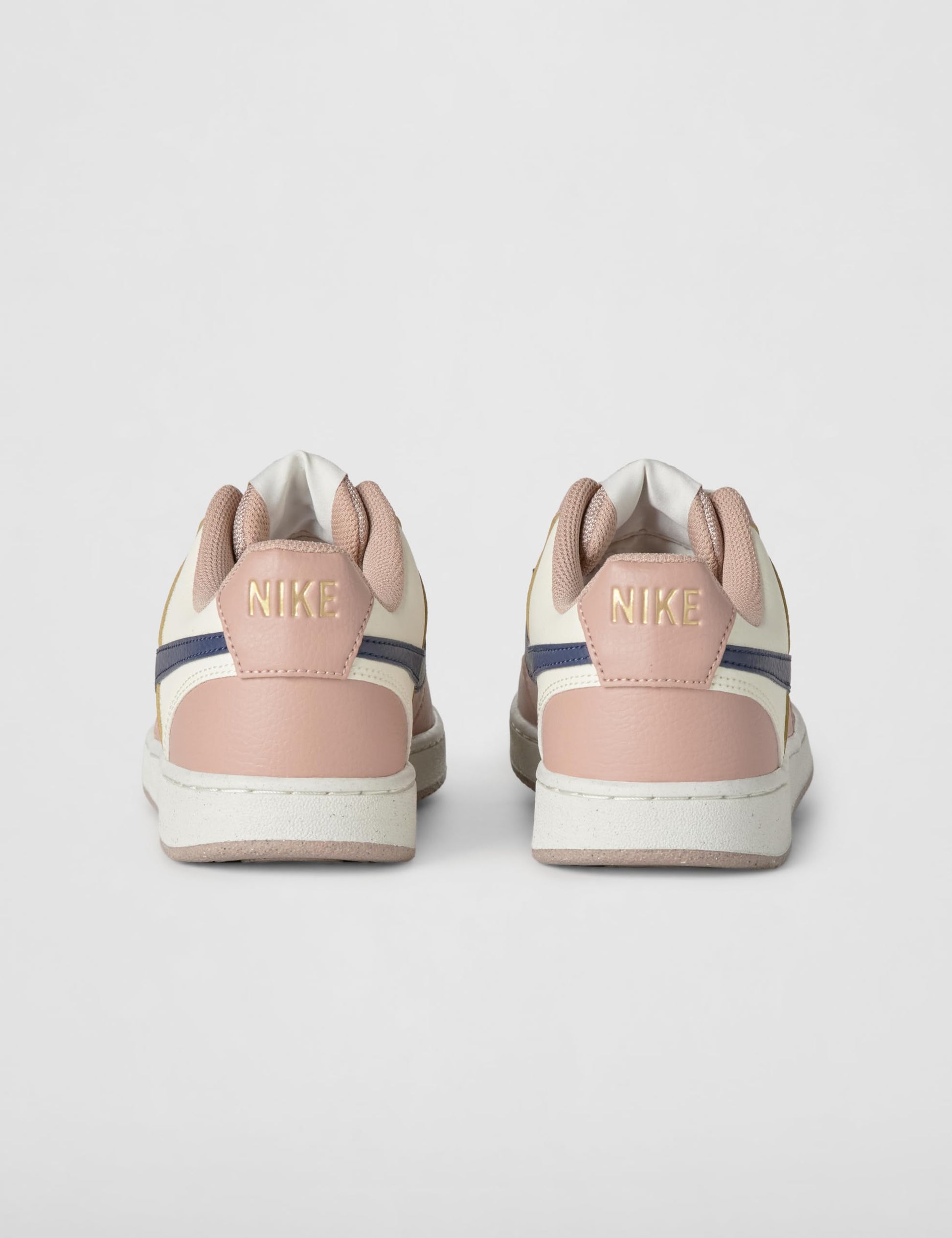 Nike Women's Court Vision Low Next Nature Sneaker, Particle Pink/Midnight Navy/Pale Ivory, 9