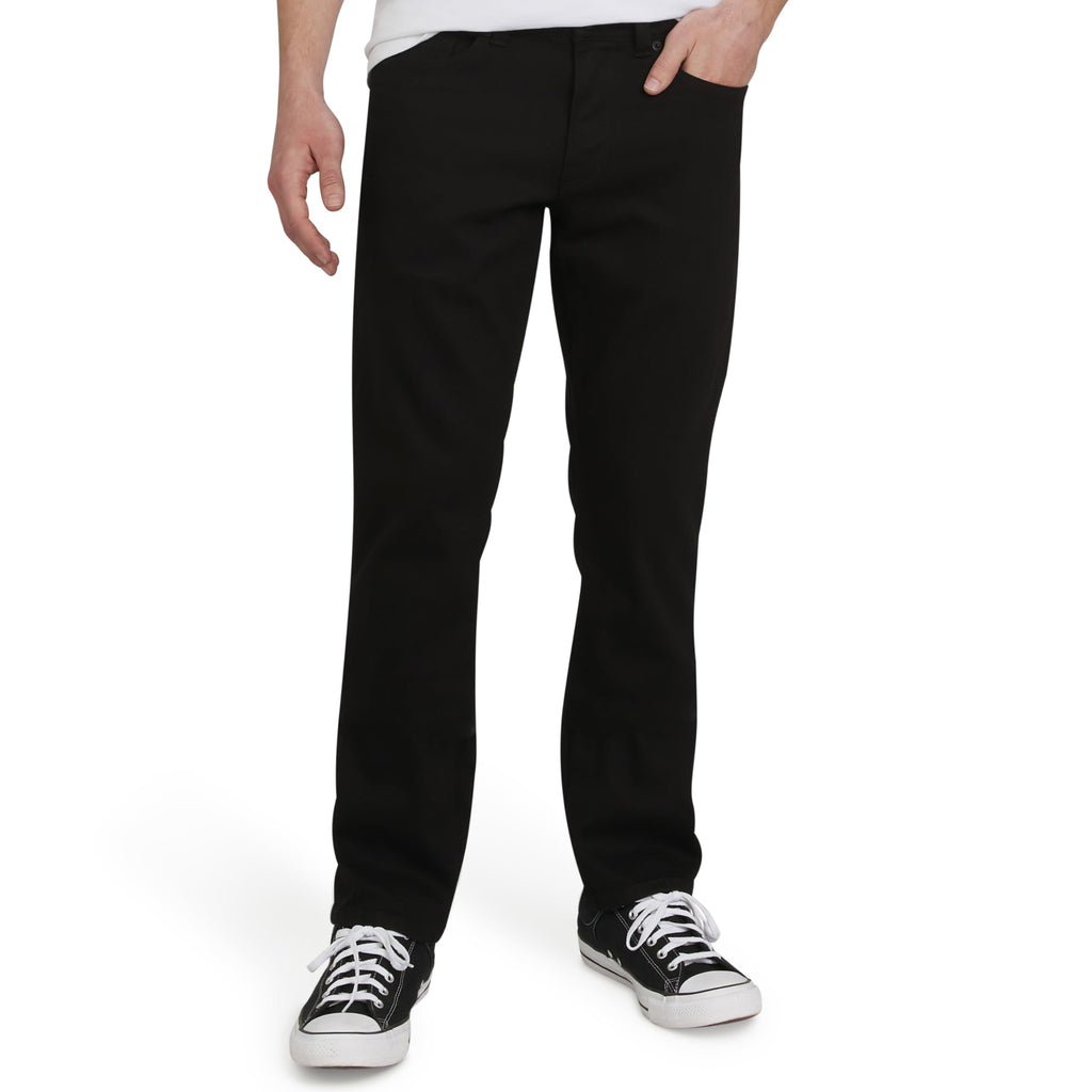 Quiksilver Men's 5 Pocket Straight Fit Stretch Waist Denim Jeans, Jet Black