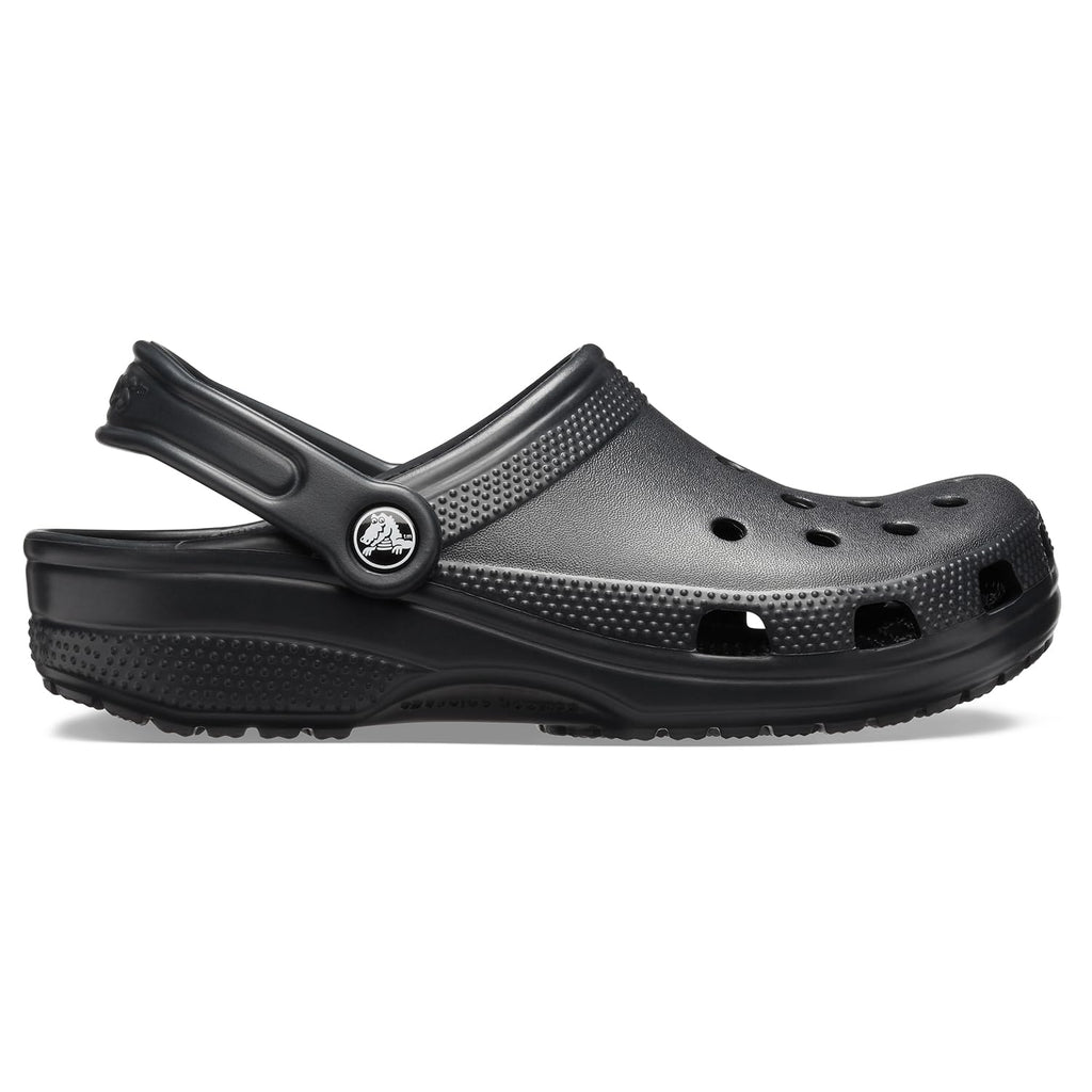 Crocs Unisex-Adult Classic Clogs, Black, 9 Men/11 Women