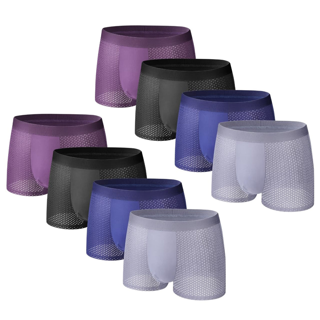 Boxhero [2025 Upgrade] Bamboo Boxer Briefs- Breathable Mens Underwear, Built-in with 3D Pouch Comfortable Underwear for Men