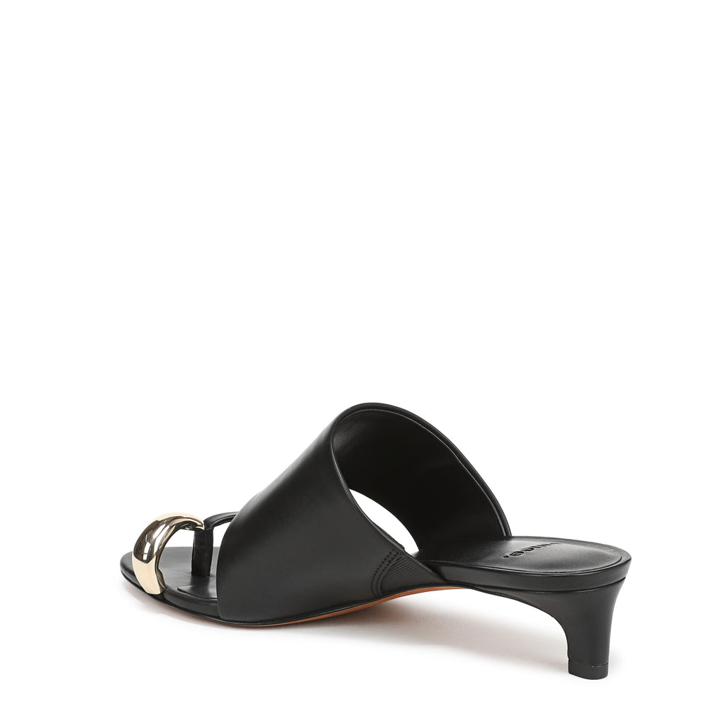 Vince Womens Suzie Slide Sandal Black Leather 8 M