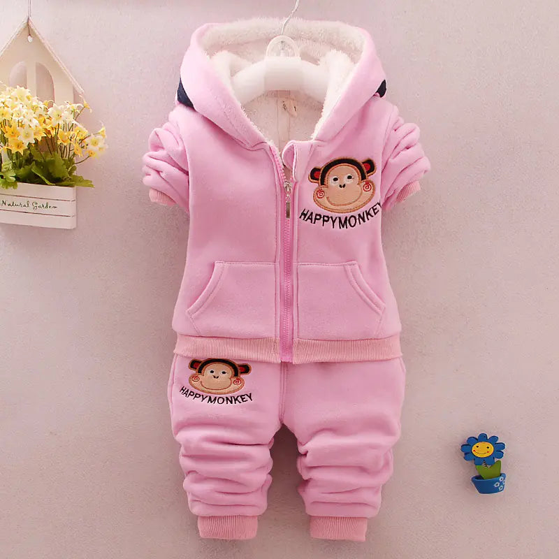 Kids' Winter 2025 Fleece Outfit - Thick Two-Piece Set