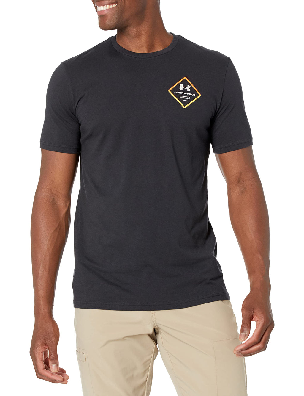 Under Armour Men's Standard Outdoor Short Sleeve T-Shirt, (001) Black / / White, Small