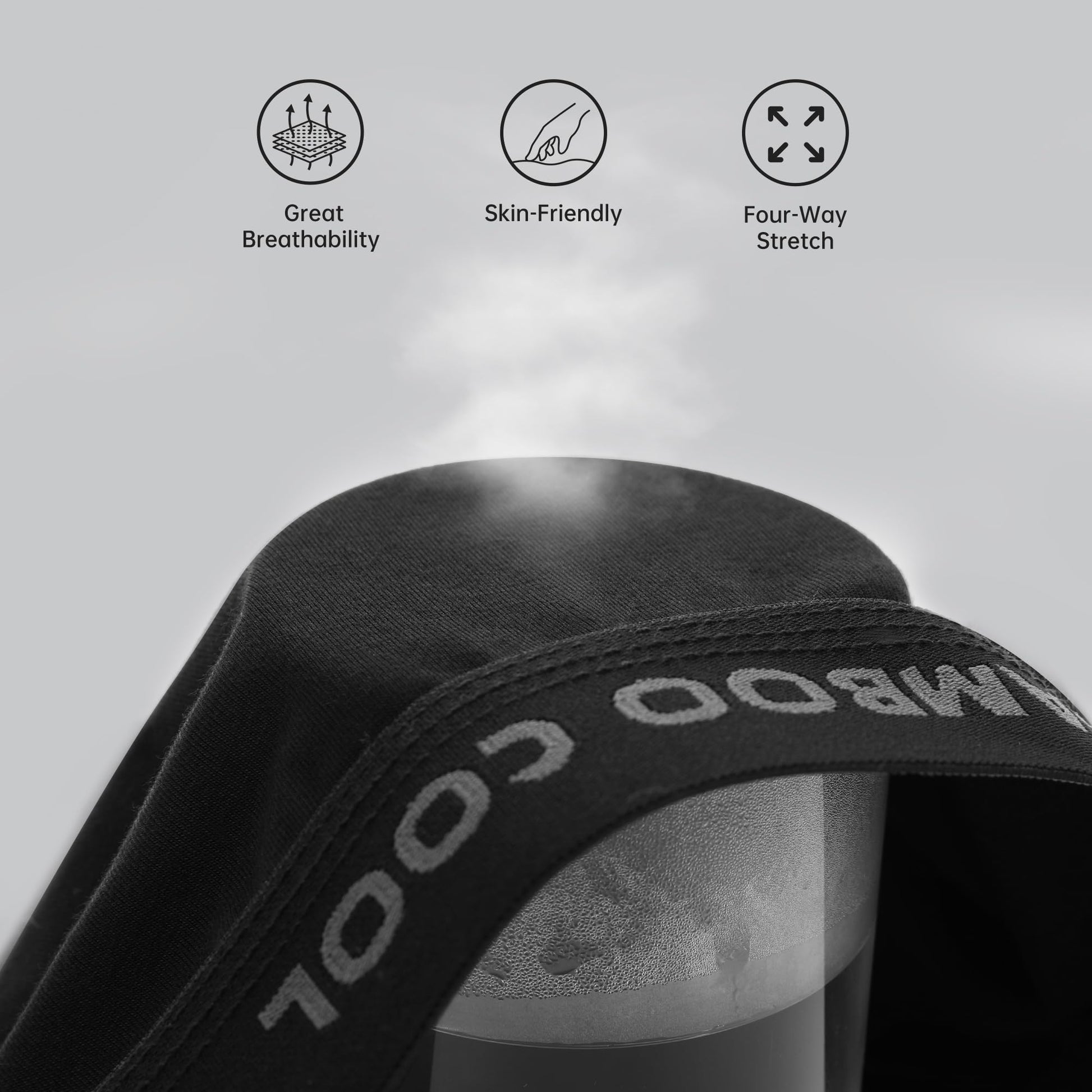 BAMBOO COOL Men's Ultra Breathable Underwear,No Riding Up Boxer Briefs with ComfortFlexible Waistband,Multipack