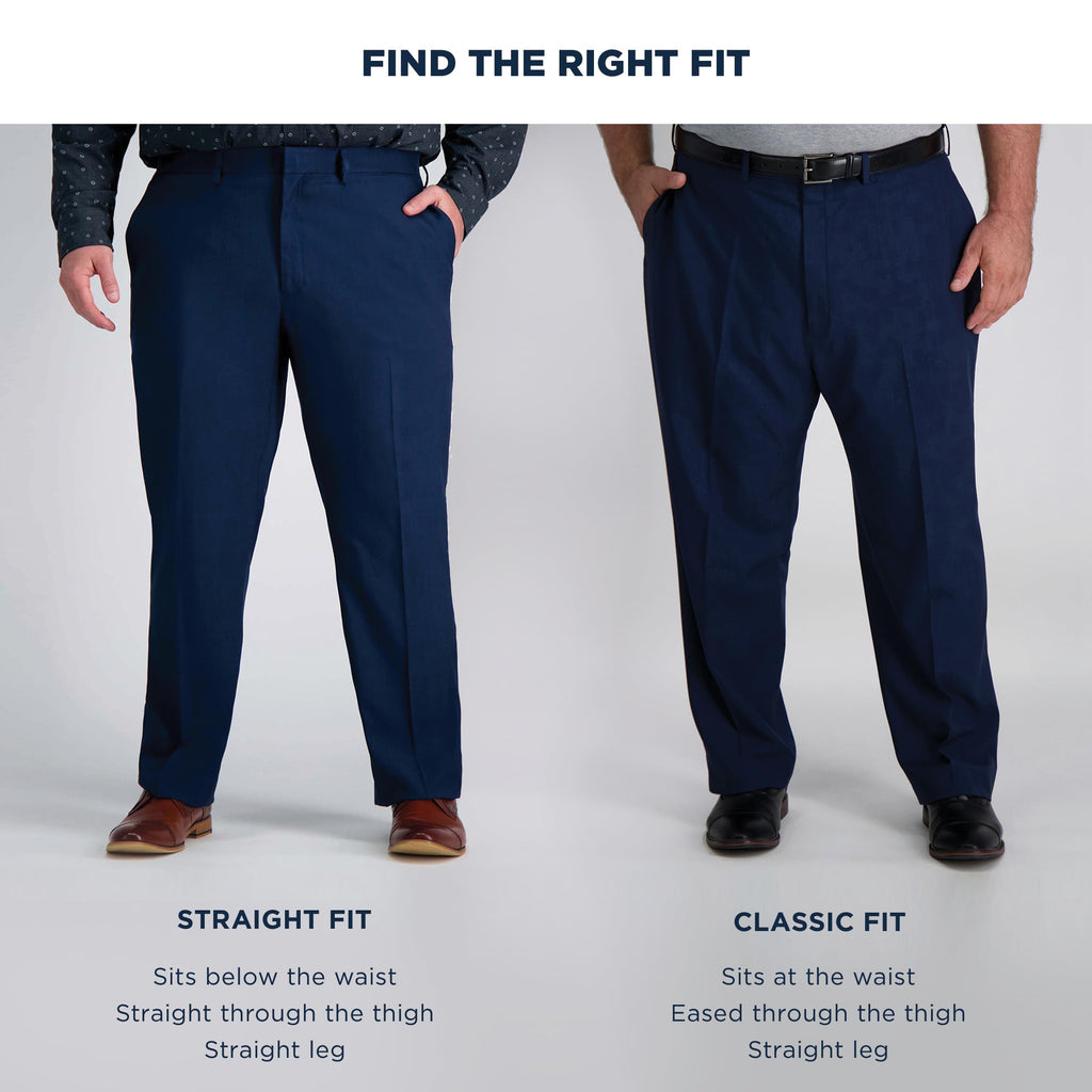 Haggar Men's Premium Comfort Classic Fit Pleat Front Pant Reg. and Big & Tall Sizes, Medium Khaki Bt, 50W x 29L