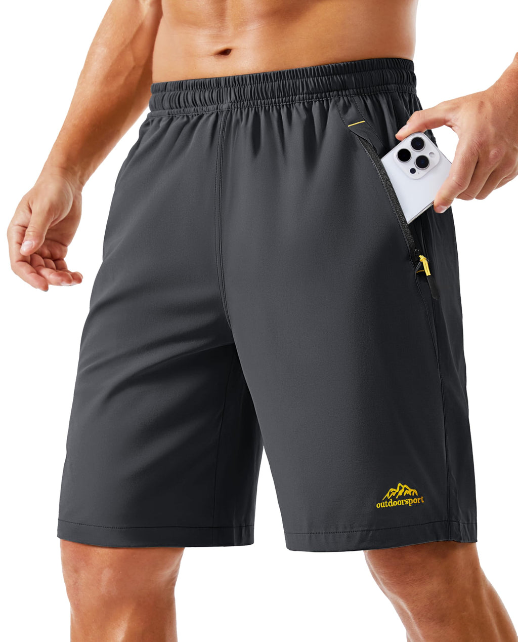 TACVASEN Mens Gym Athletic Shorts Running Workout Shorts for Men 9 Inch Inseam Lightweight Quick Dry Summer Golf Casual Beach