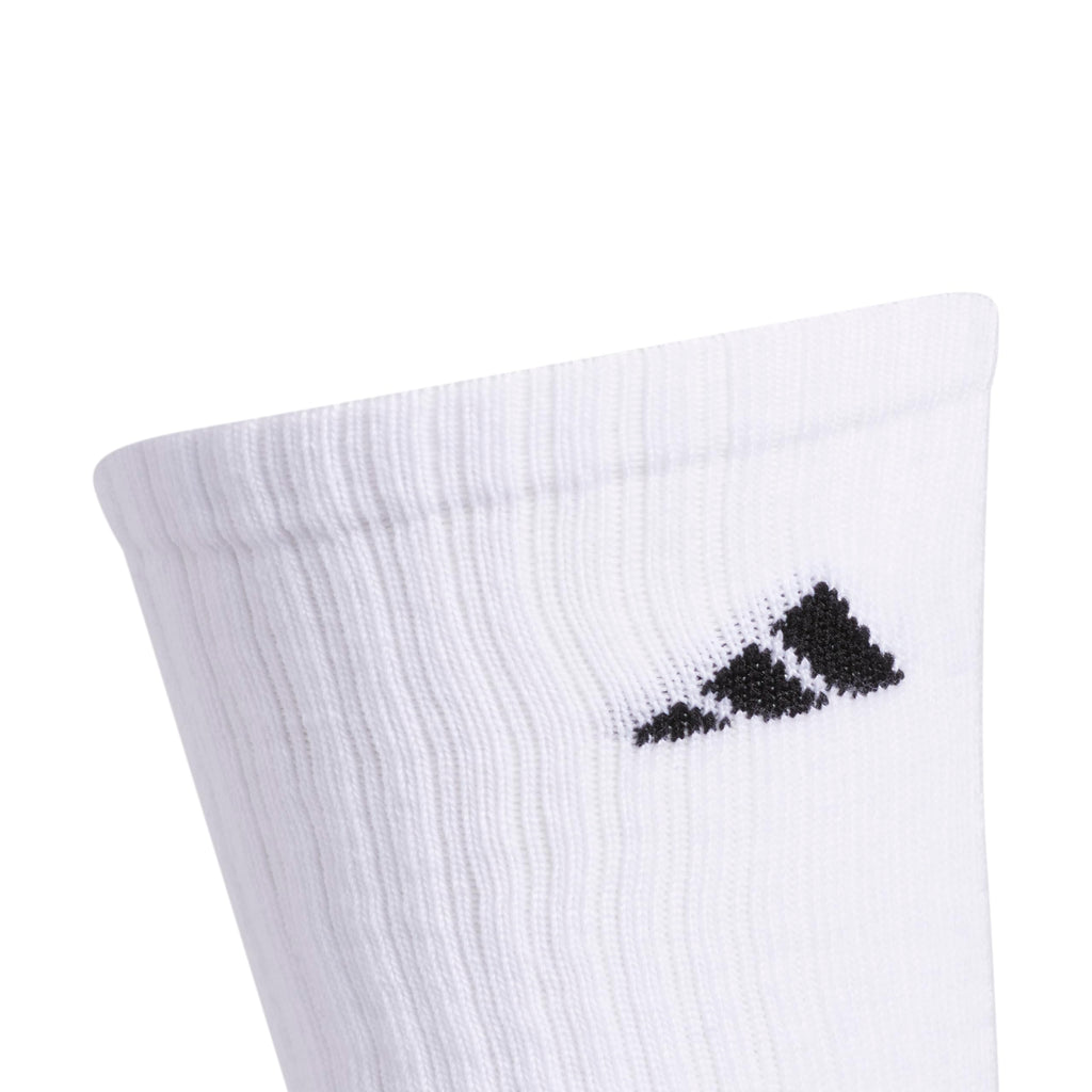 adidas Men's Athletic 6-Pack, Cushioned Crew Socks with Arch Compression for a Secure Fit, White/Black/White, Large