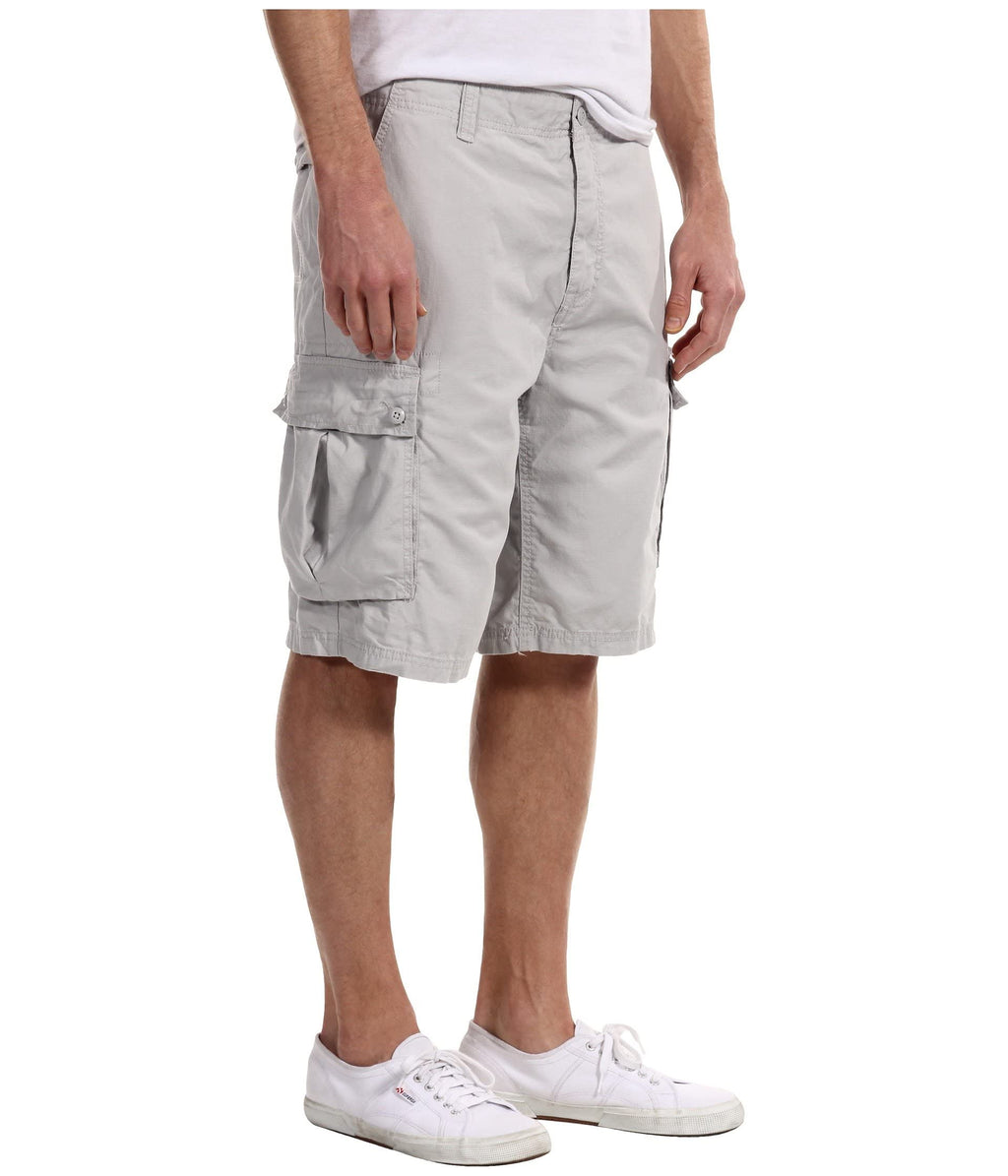 Nautica Mens Jeans CO. Ripstop Cargo Shorts- 6" Inseam, Pelican, 34 US