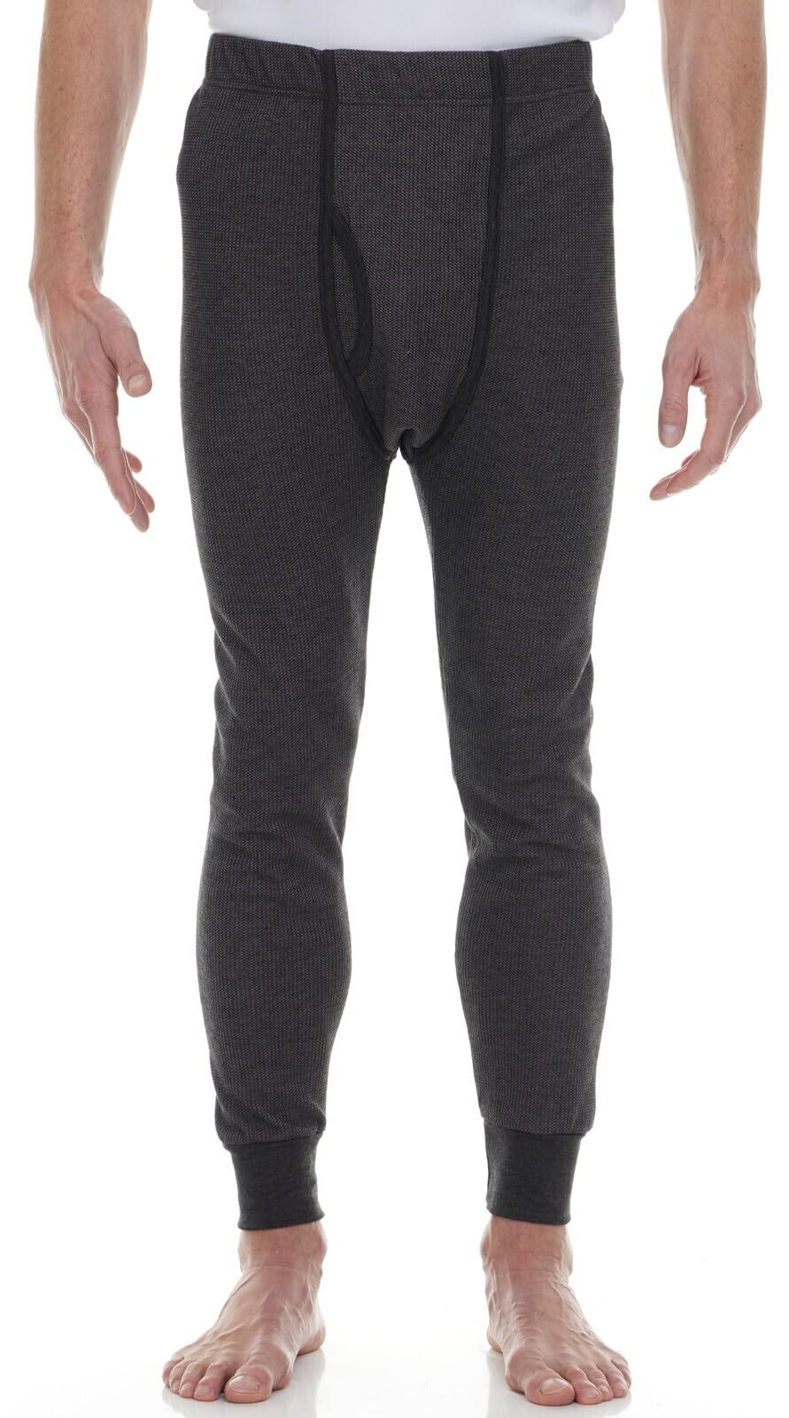 BILLIONHATS 12 Pack of 2pc Thermal Sets for Men, Base Layer Long Johns Underwear, Top & Bottom, Cotton, Solid Colors (XX-Large, Charcoal Gray)