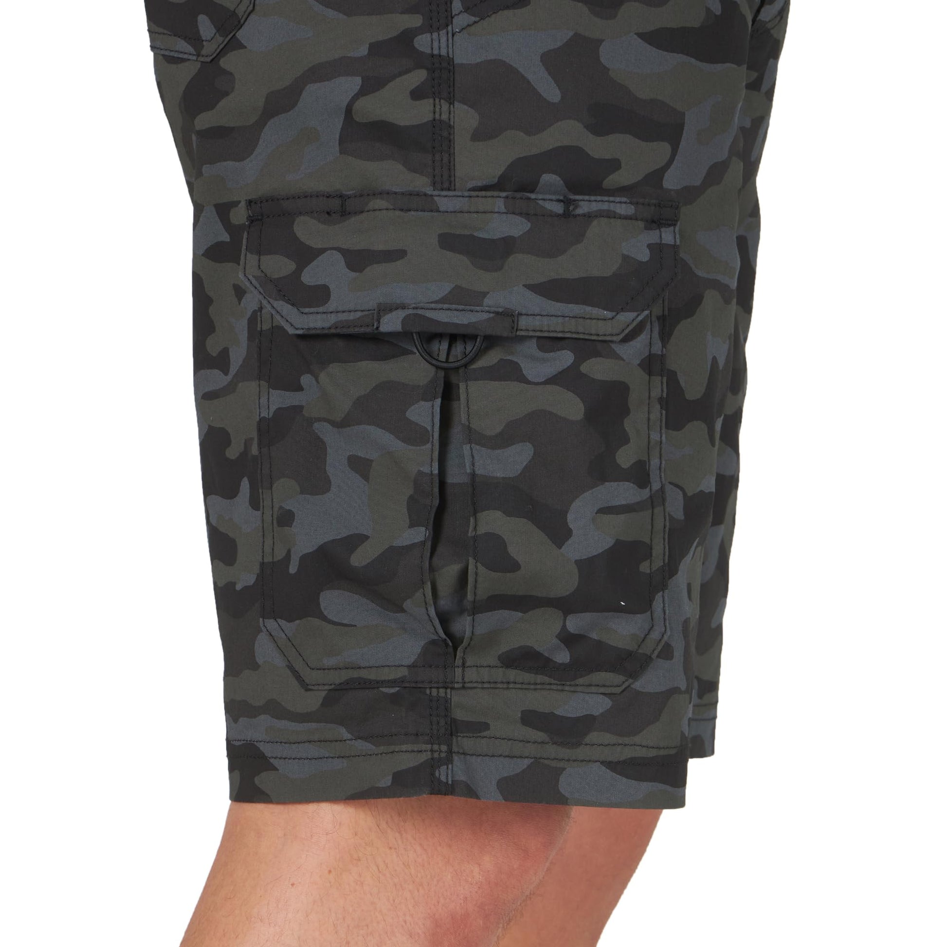 Lee Men's Extreme Motion Crossroad Cargo Short, Black Camo, 34