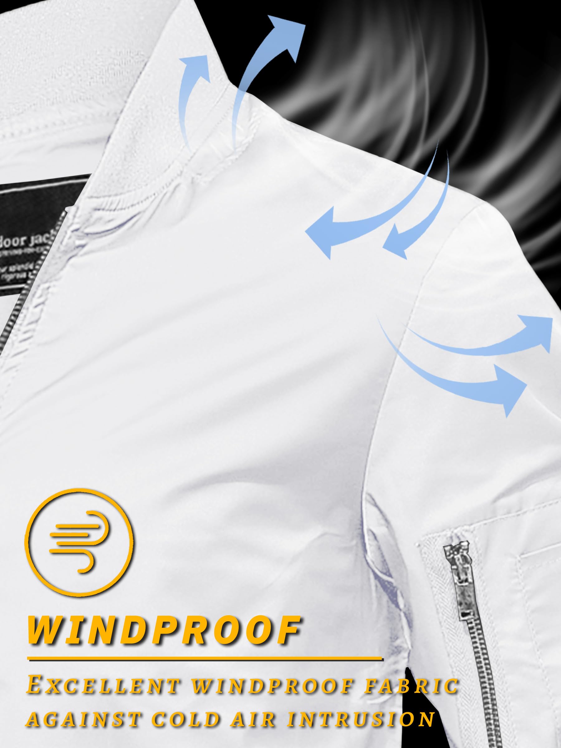 TACVASEN Jackets for Men Varsity Jackets for Men Fashion Coat Men's Casual Mens Spring-Jacket Lightweight Casual Windbreaker Zip Up Jacket