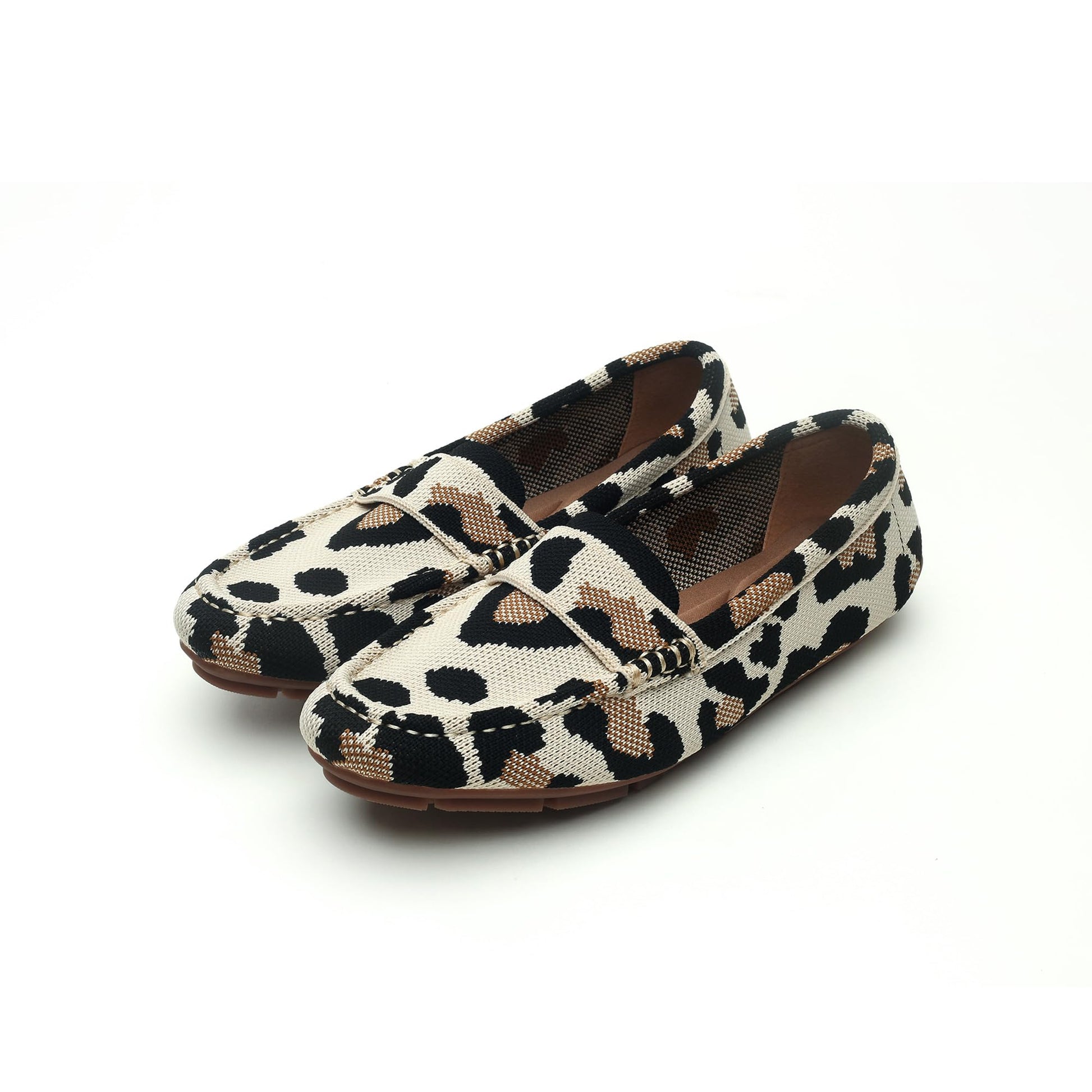 Loafer Shoes for Women Comfortable Casual Women's Loafer Shoes Flat Shoes-Leopard Print-6.5