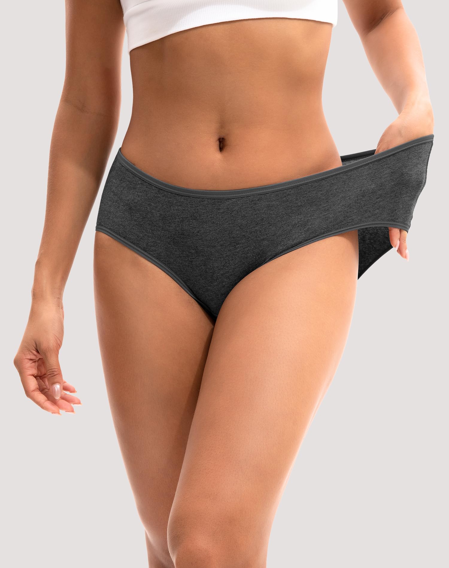 INNERSY Womens Underwear Cotton Hipster Panties Regular & Plus Size 6-Pack(Medium,Dark Vintage)