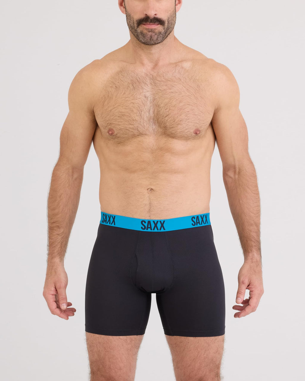 SAXX Underwear Co. Men's Underwear with Pouch Core Performance Mesh Boxer Brief Fly 3Pk, Black/Graphite/Athletic, X-Large