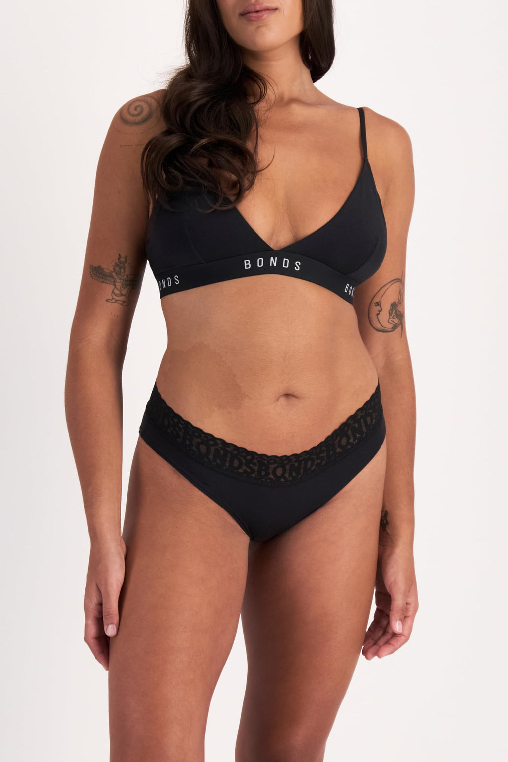 Bonds Women's Underwear Hipster Pack, Lace-Top Icons Hipster Panties for Women, Stretchy Cotton-Blend Underwear for Women, 3-Pack