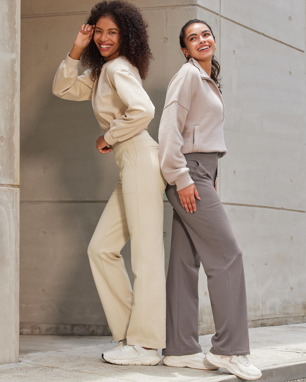 G4Free Wide Leg Pants Woman Yoga Pants with Pockets Loose Casual Palazzo Fashion Sweatpants Stretch Dress Work Clothes(Black,M,31")