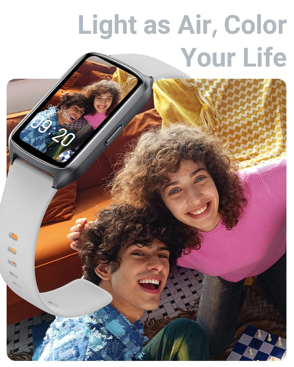 Amzhero Health Fitness Tracker with 24/7 Heart Rate, Blood Oxygen, Blood Pressure, Sleep Tracker, 5ATM Waterproof Activity Trackers with Step Tracker, Pedometer (S & L Bands Included)