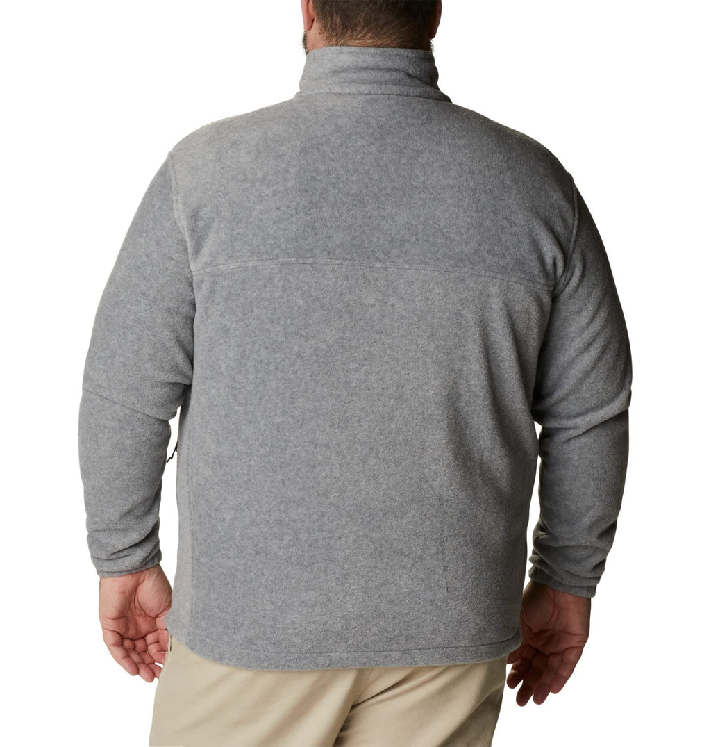 Columbia Men's Steens Mountain 2.0 Full Zip Fleece Jacket, Light Grey Heather, Large