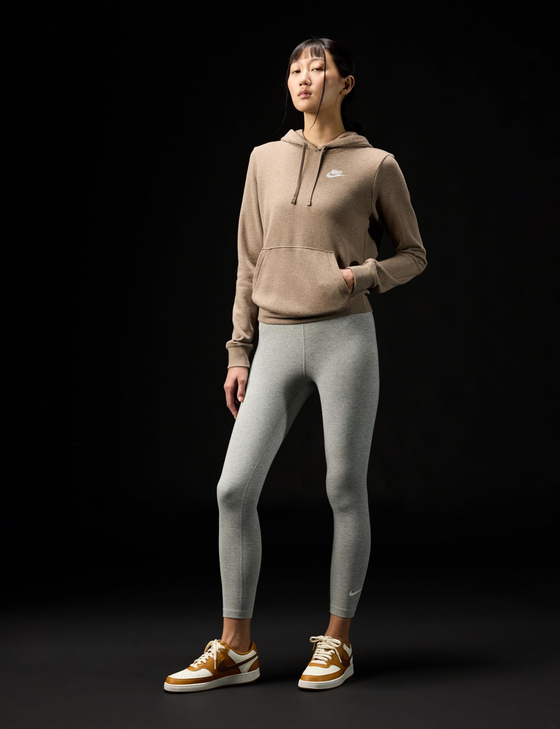 Nike Women's Court Vision Low Next Nature Sneaker, Desert Ochre/Fauna Brown/Pale Ivory, 9