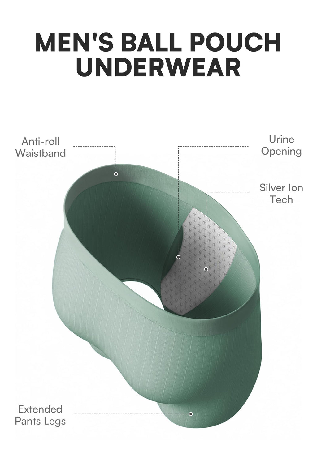 GOOTUCH Mens Underwear Briefs Odor Control, Moisture Wicking Ultra-Stretch Seamless Modal Underwear, Silver-Ion Tech(Black/Dark Gray/Green/Grey Blue, L)