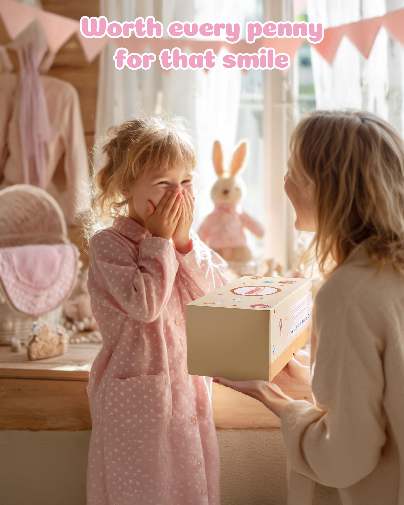 BABESIDE 8 Pcs Baby Doll Accessories, Reborn Baby Dolls Clothes with Bassinet for 17-22 Inch Baby Dolls, Outfit fit Newborn Babies Doll Girl, Babies Pretend Play Set