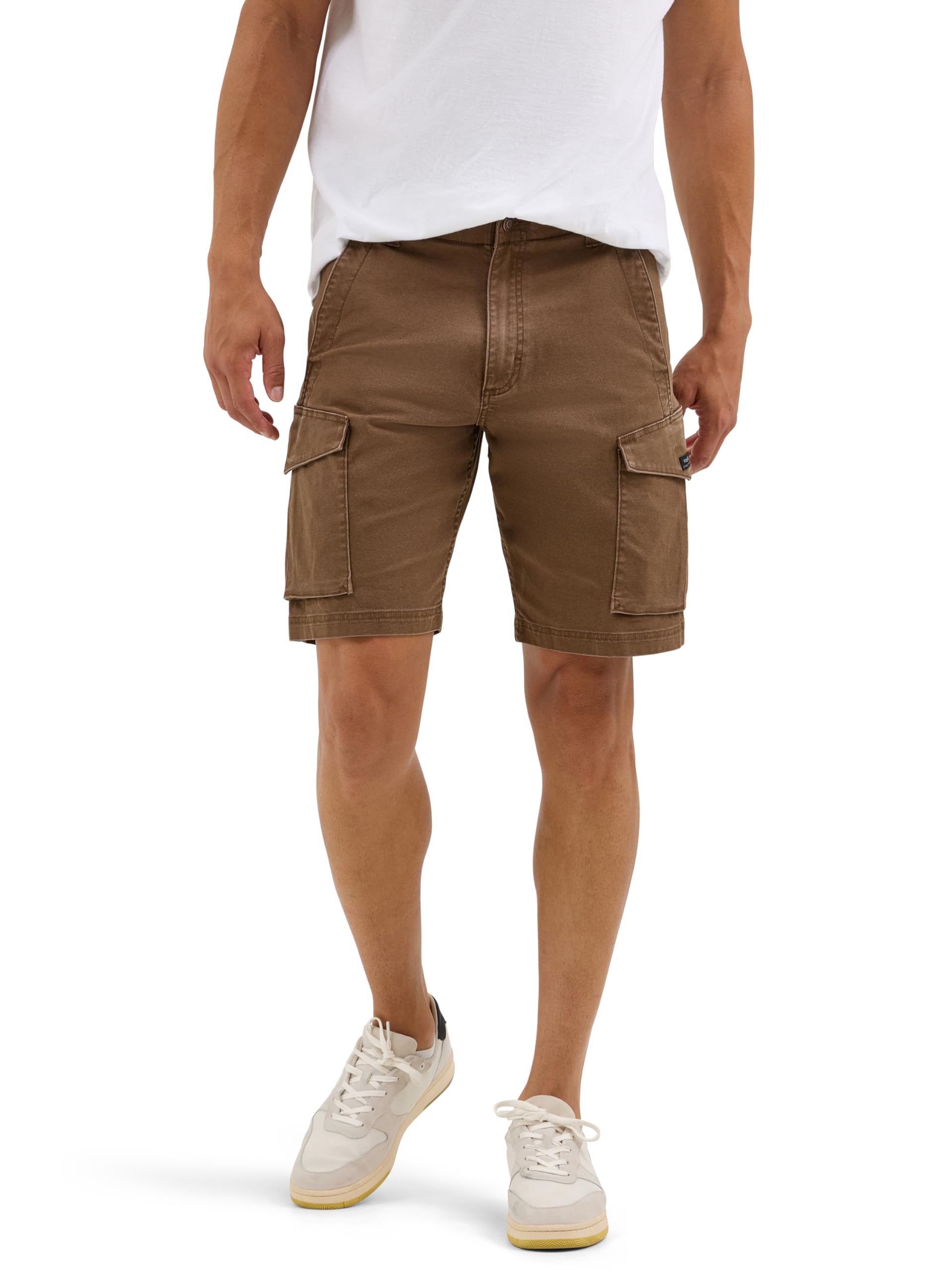 Wrangler Authentics Men's Comfort Flex Waist Cargo Short, Dark Earth