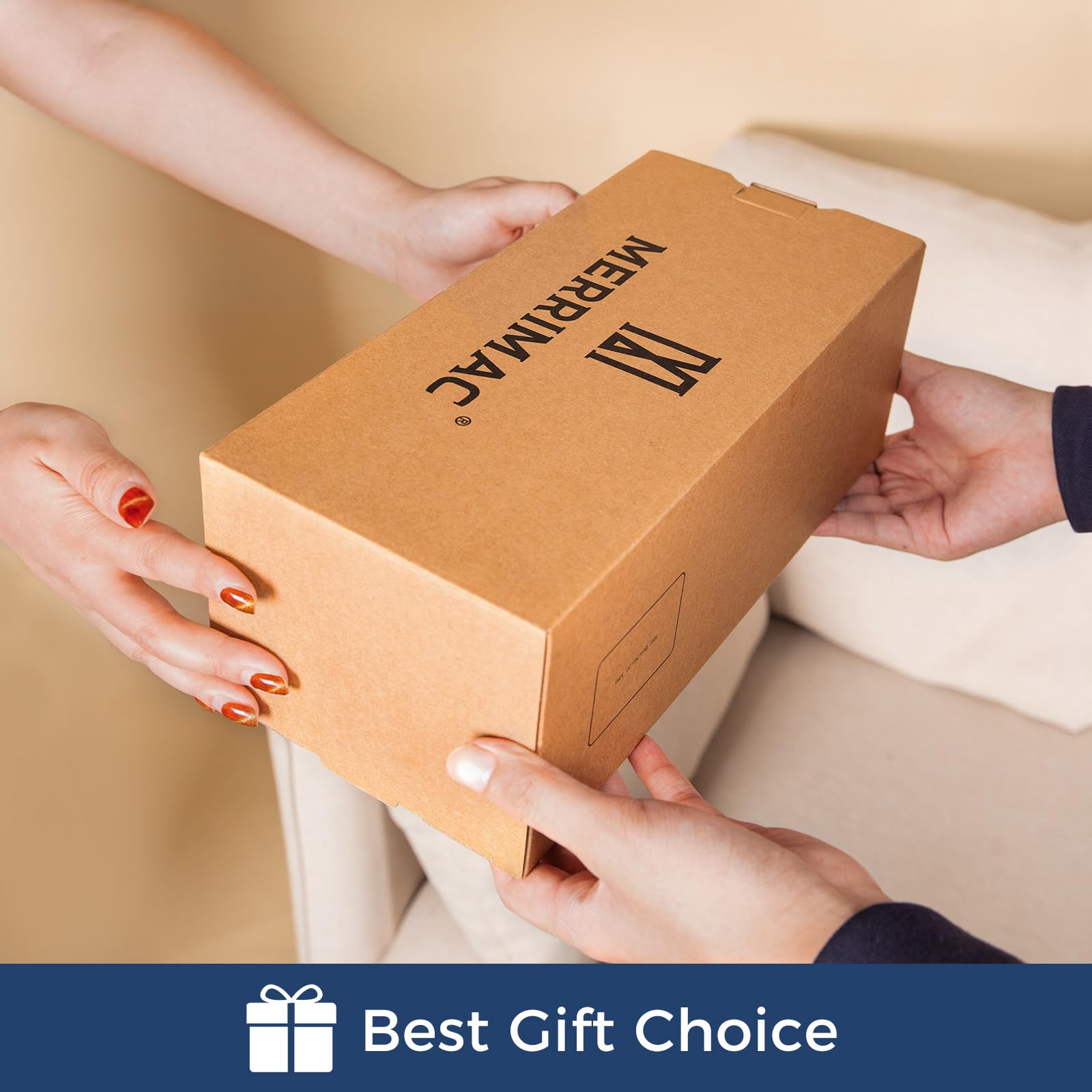 MERRIMAC Men's Slip on Slippers Comfy Memory Foam Non Slip Indoor House Shoes Black,10-11 US