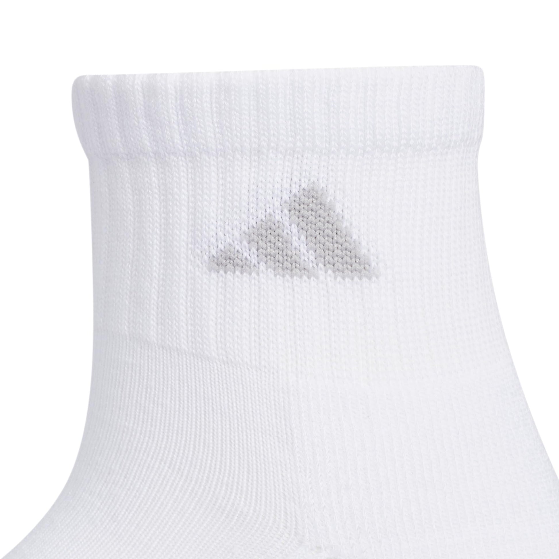 adidas Women's Ankle Socks, Athletic Cushioned Quarter Fit, 6-Pack, Durable, Comfortable, Cooling, with Compression, Preloved Fig Purple/Clear Onix Grey/White, M