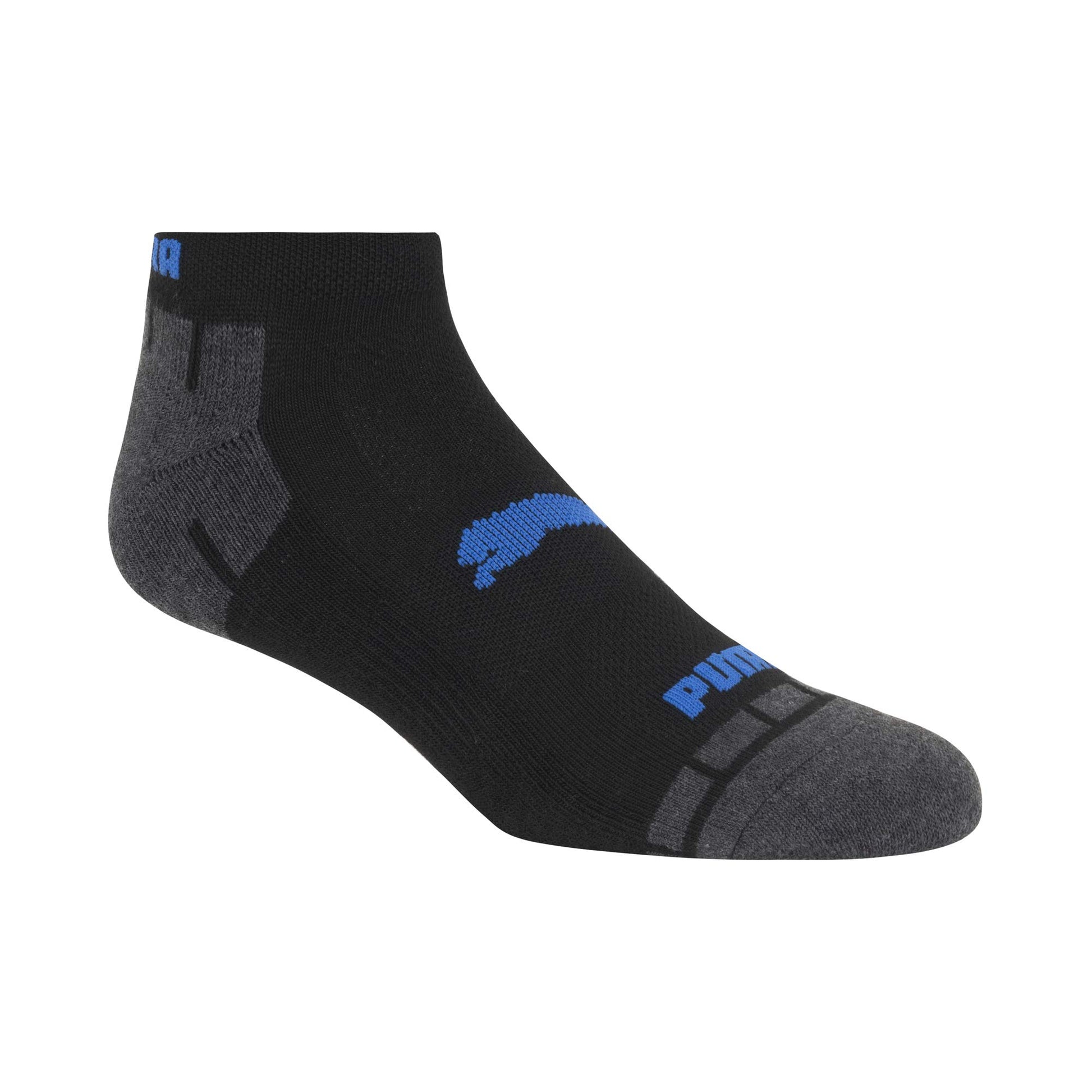 PUMA mens 8 Pack Low Cut Running Socks, Black, 10 13 US