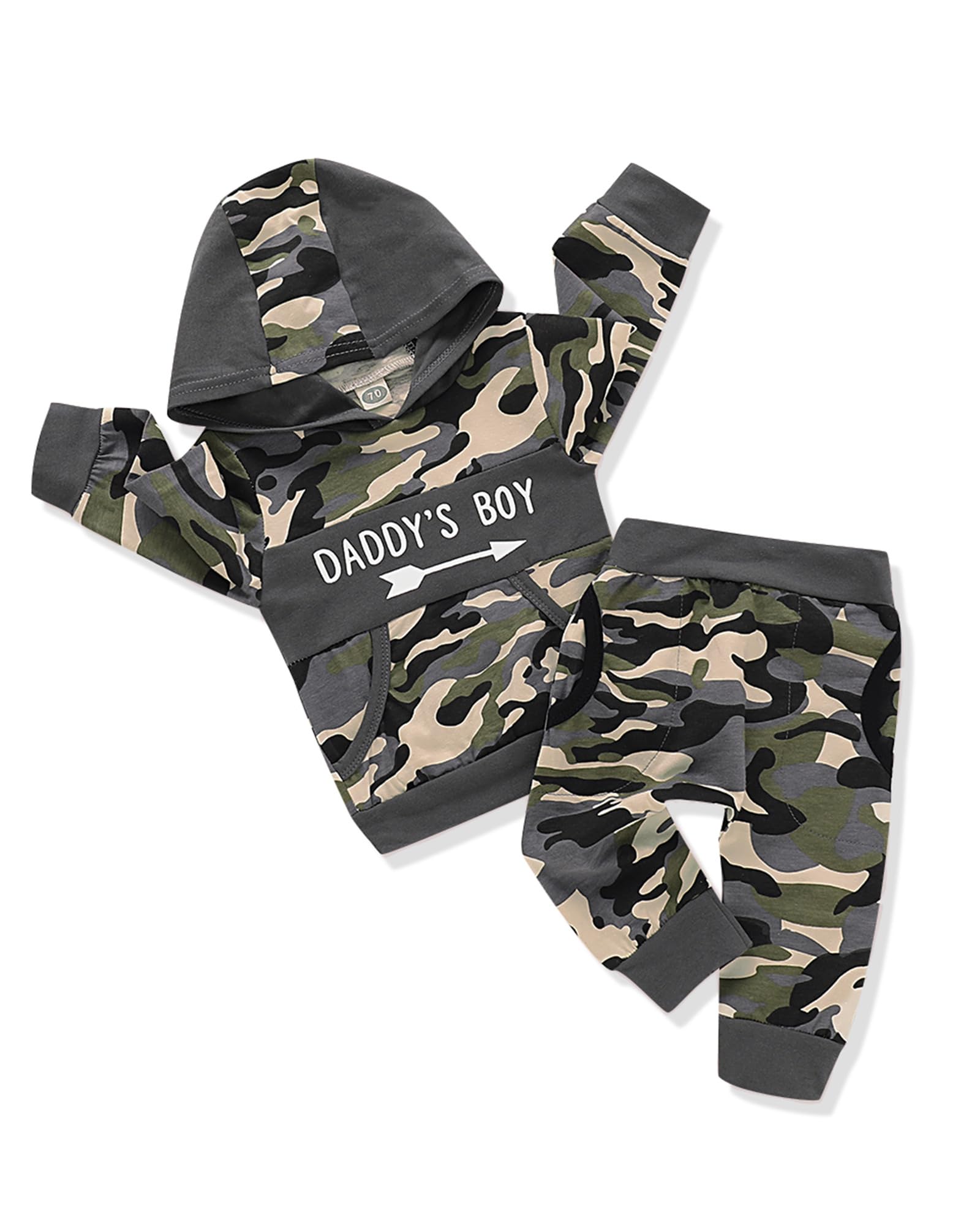 12-18 Month Baby Boy Clothes Fall Infant Camo Outfit Cute Graphic Hoodie Camoflage Pant Winter Clothing Sweat Suit Set 1 Year Old Boy Outfit