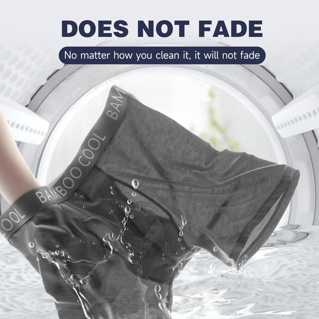 BAMBOO COOL Men's Ultra ComfortSoft Underwear, Moisture Wicking & Breathable No Ride Up Boxer Briefs with Fly, Multipack