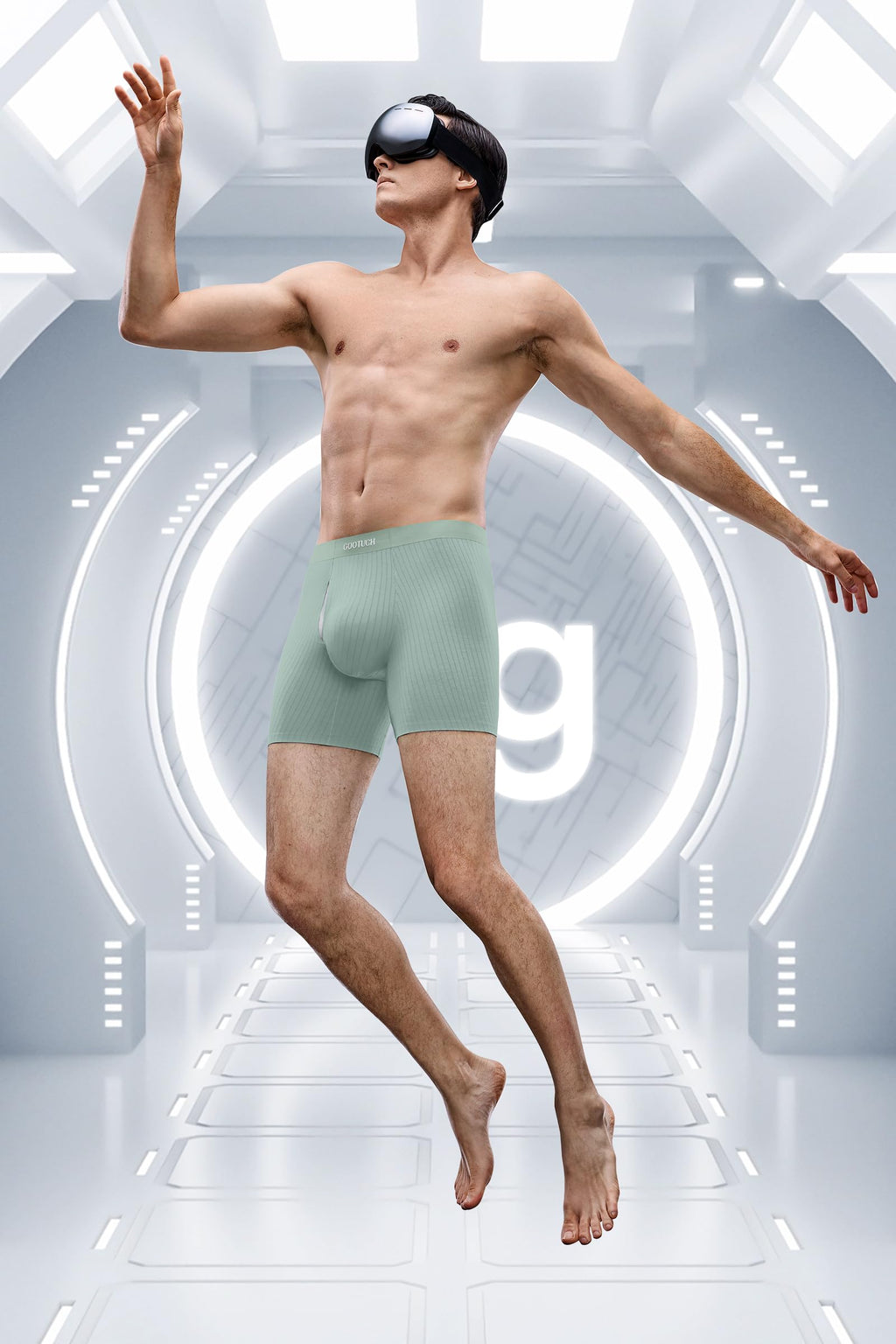 GOOTUCH Mens Underwear Briefs Odor Control, Moisture Wicking Ultra-Stretch Seamless Modal Underwear, Silver-Ion Tech(Black/Dark Gray/Green/Grey Blue, L)