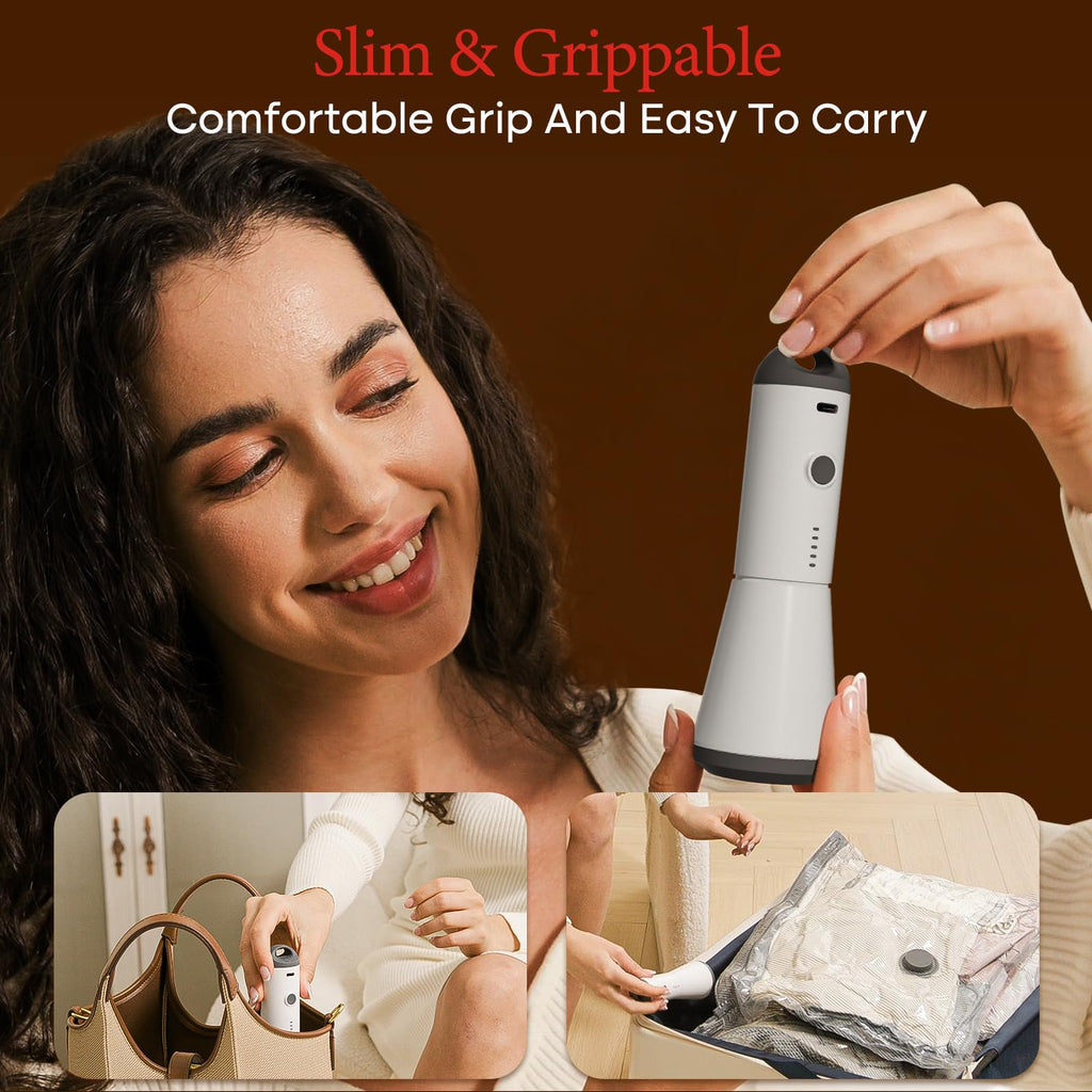 Vacbird Vacuum Bags for Travel with Rechargeable air Pump, 15 Pack Carry-on Size Compression Packing Bags for Luggage and Suitcase, Space Saver for Clothes and Clothing Travel