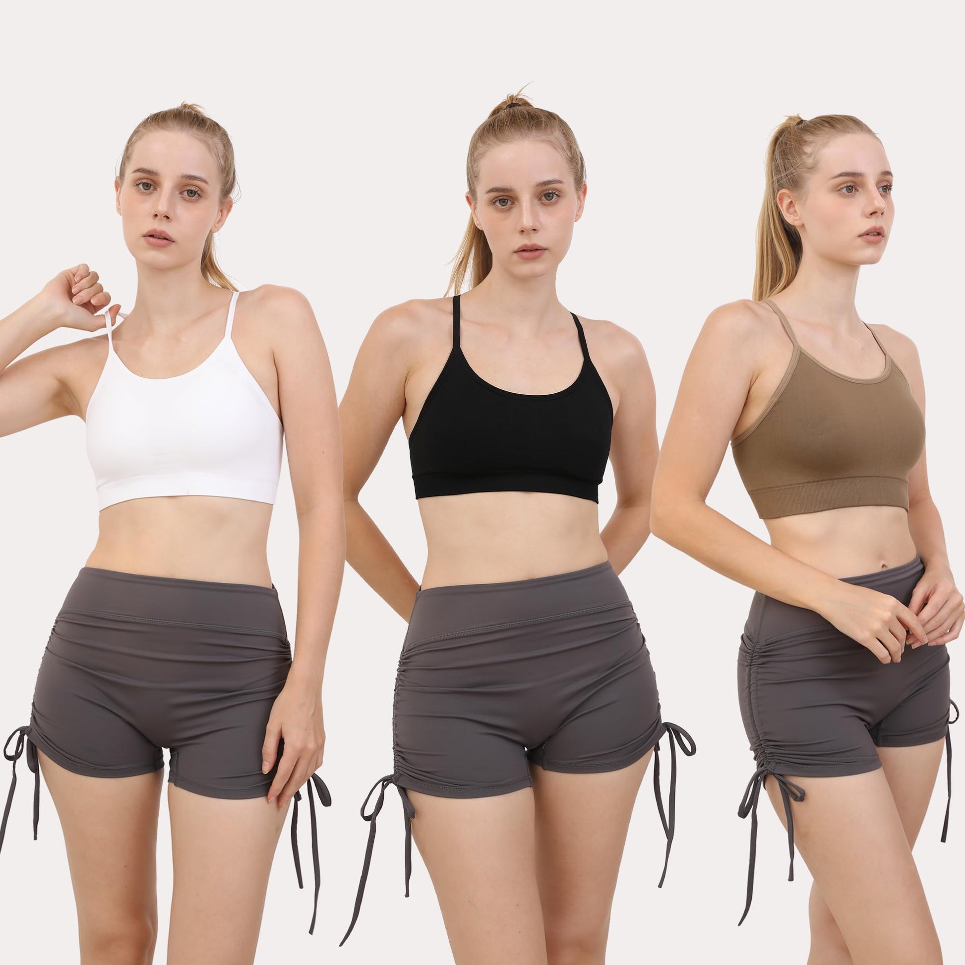 Double Couple Women Y Back Sports Bras for Women Thin Strap Workout Yoga Gym Fitness Bra