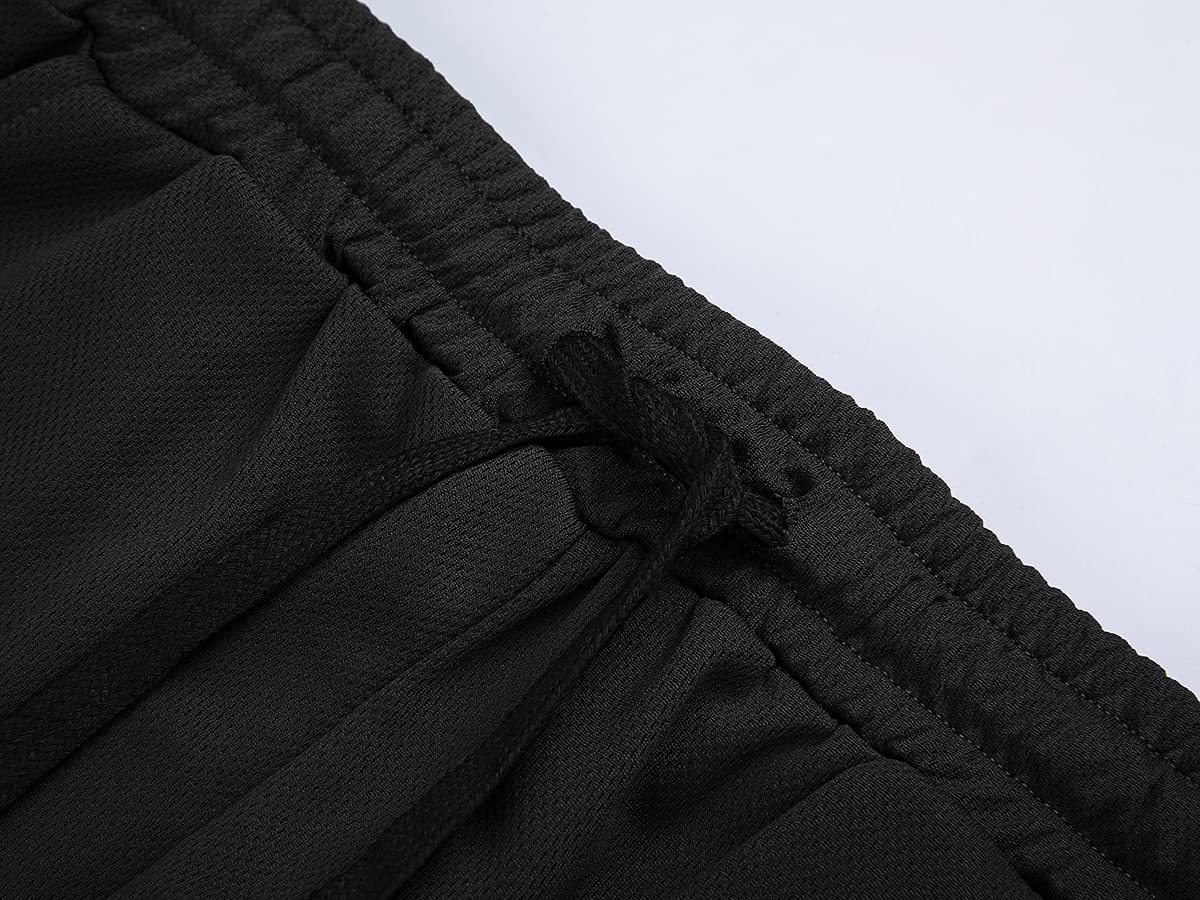 FLYFIREFLY Men's Gym Workout Shorts Running Lightweight Athletic Short Pants Bodybuilding Training Black